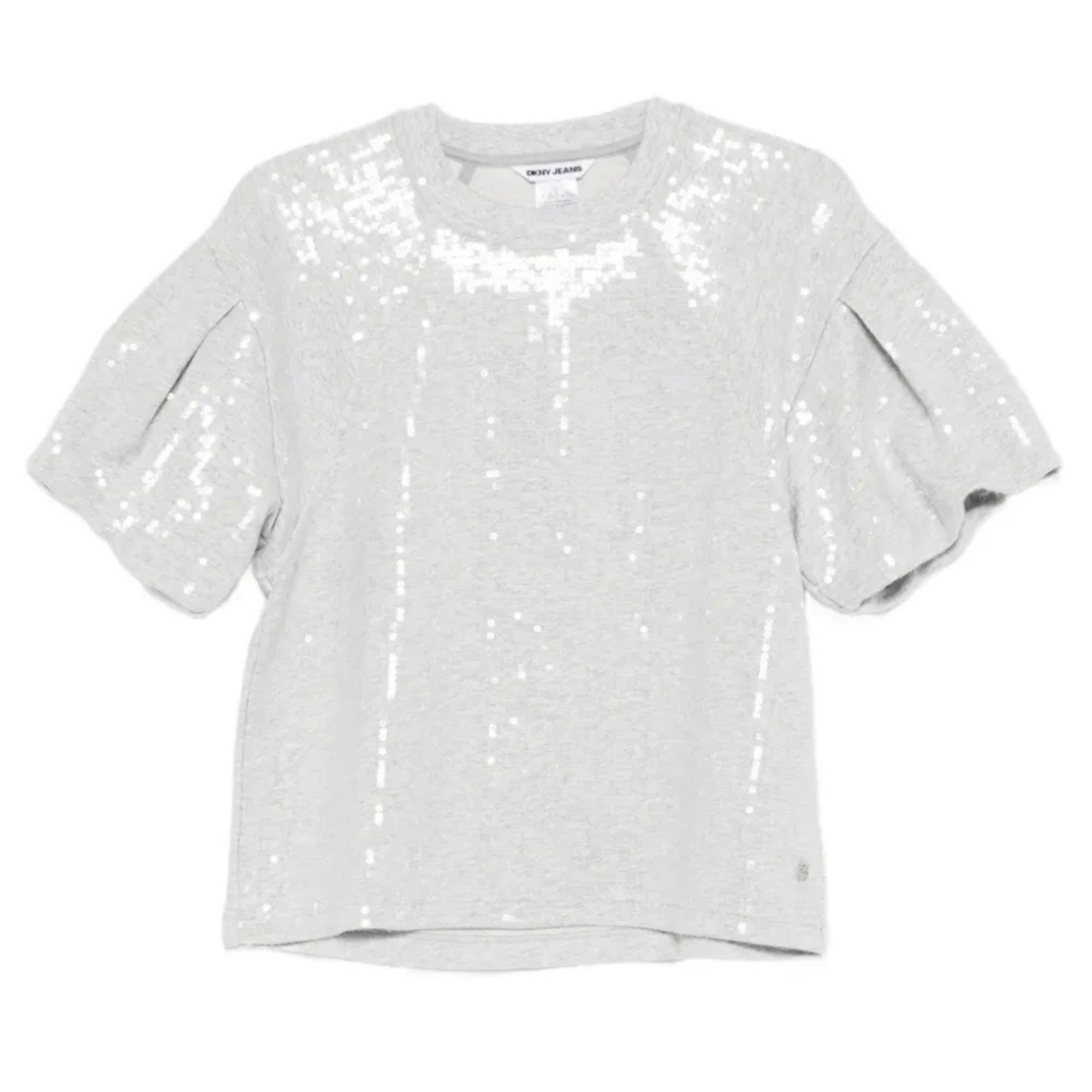 DKNY Palaidinės moterims, Sidabrinė, Sequins puff sleeves 1
