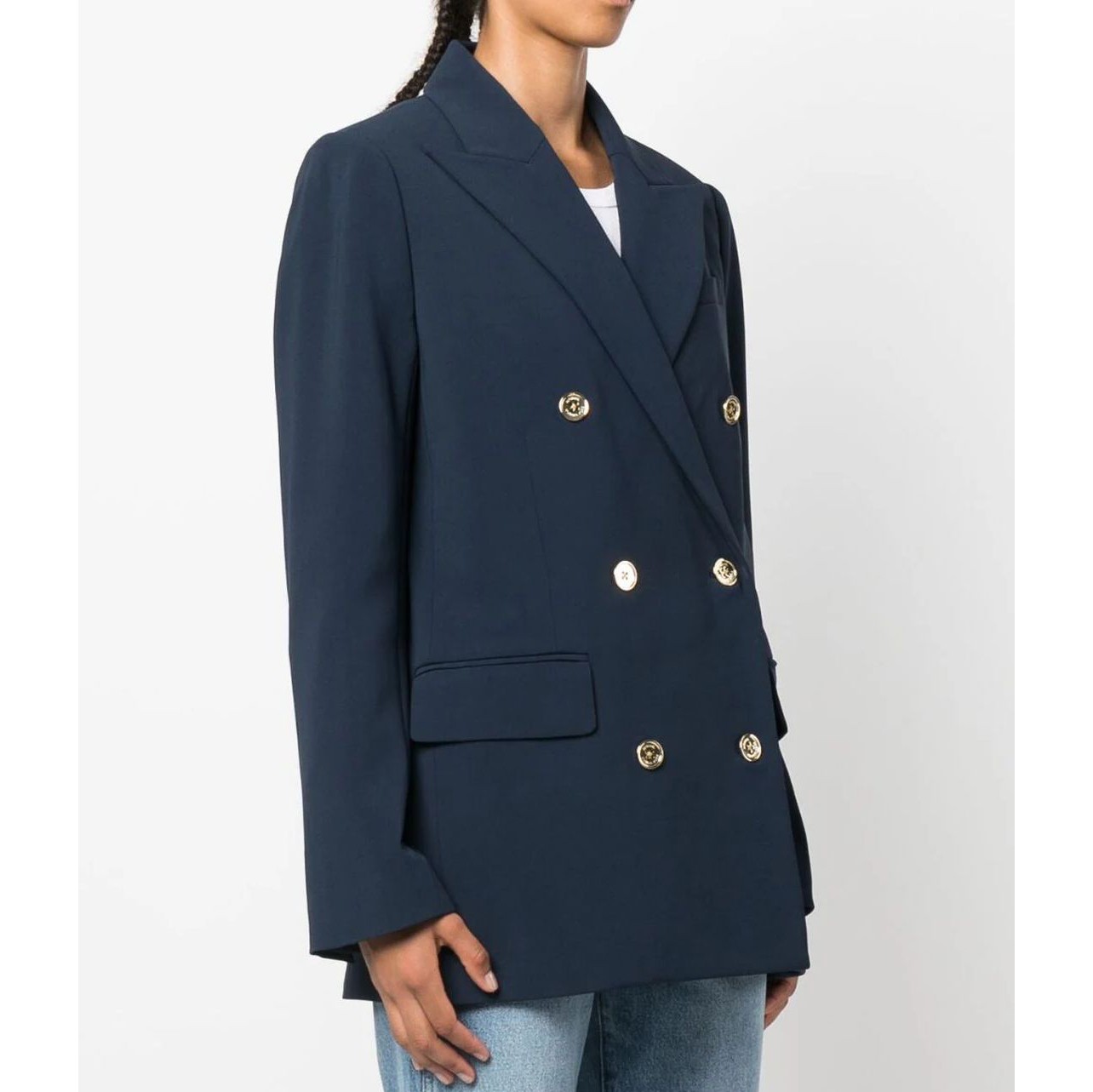 MICHAEL KORS Švarkas moterims, Mėlyna, Crepe db blazer 2