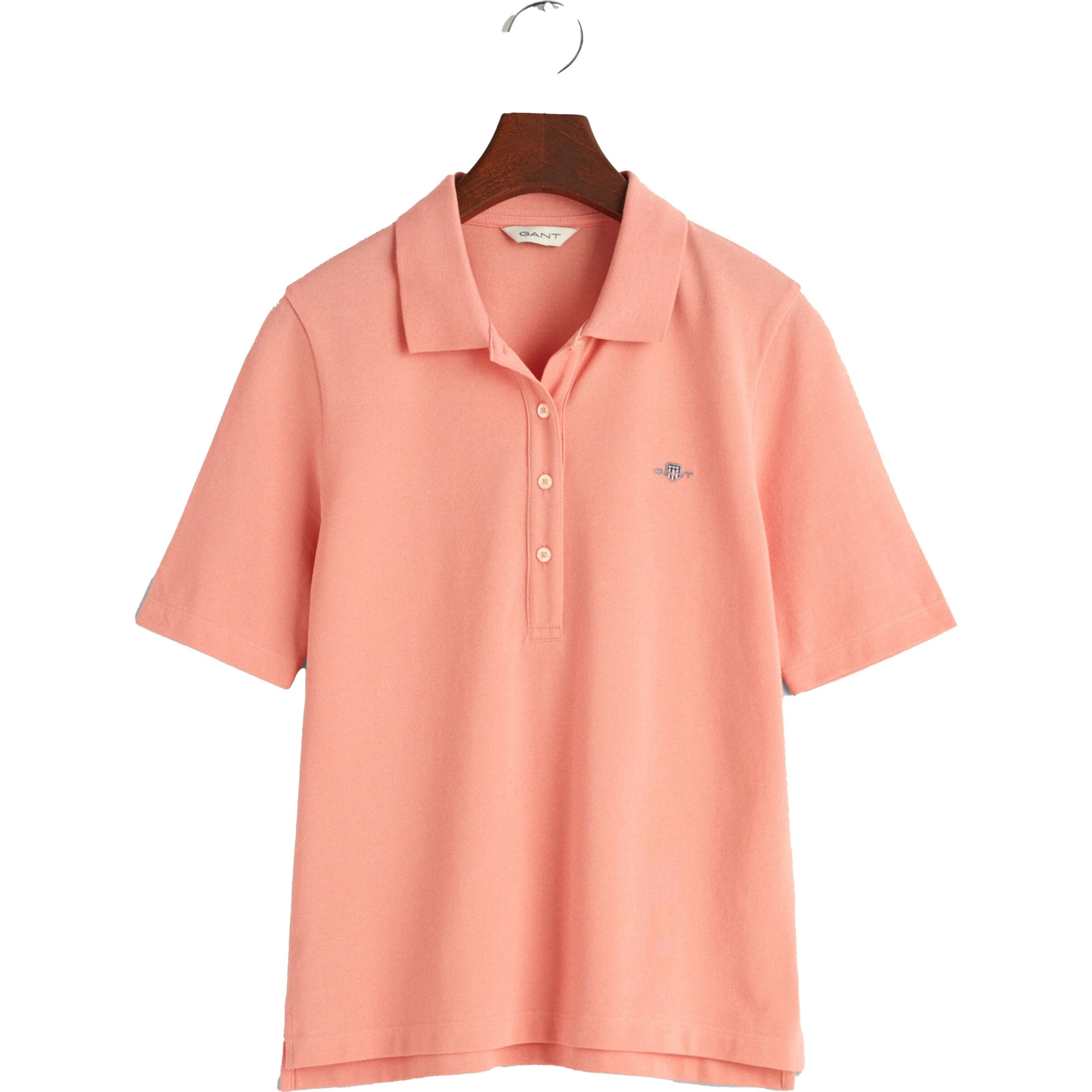 GANT Polo marškiniai trumpos rank. moterims, Rožinė, SLIM SHIELD SS PIQUE POLO