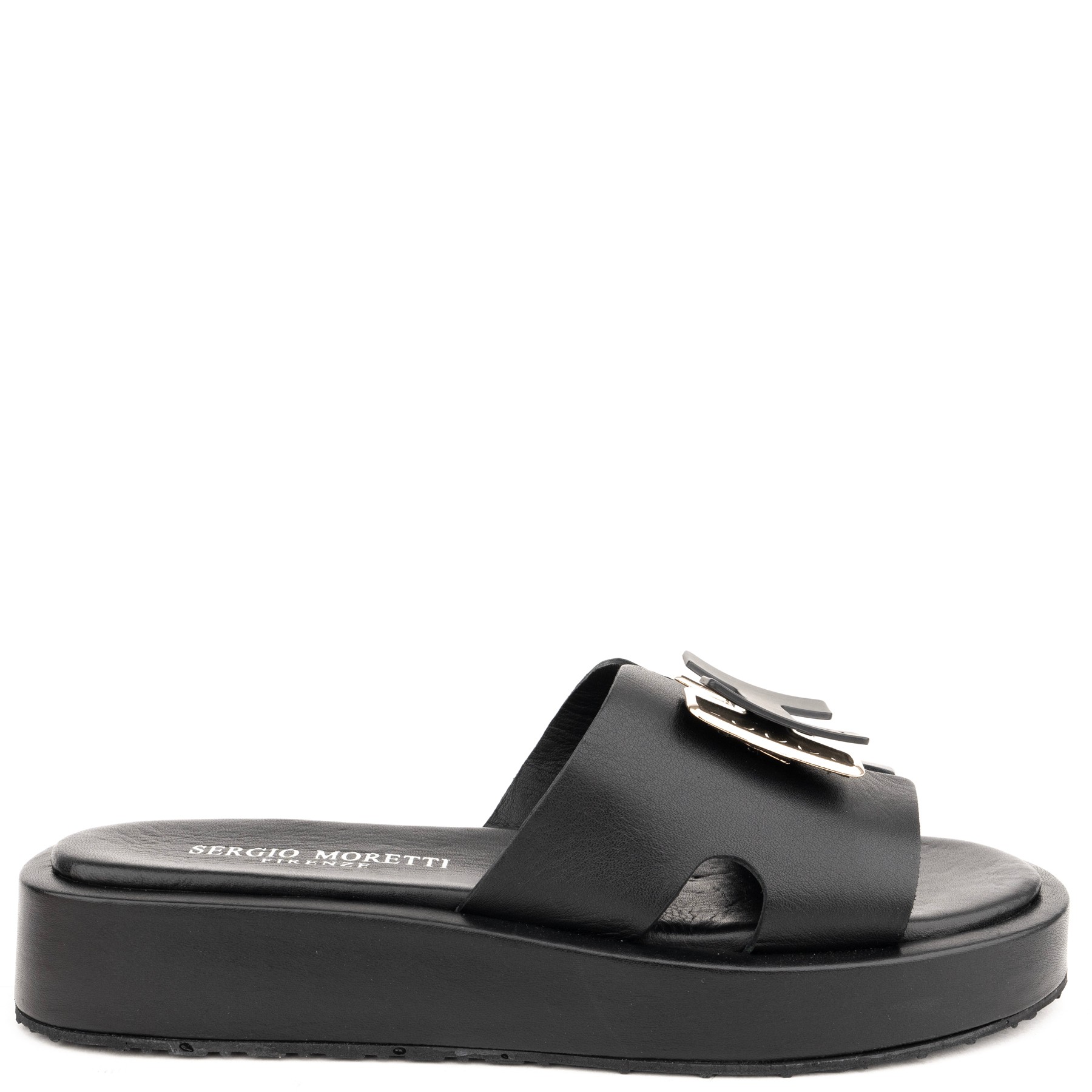 SERGIO MORETTI Šlepetės moterims, Juoda, Slippers 2