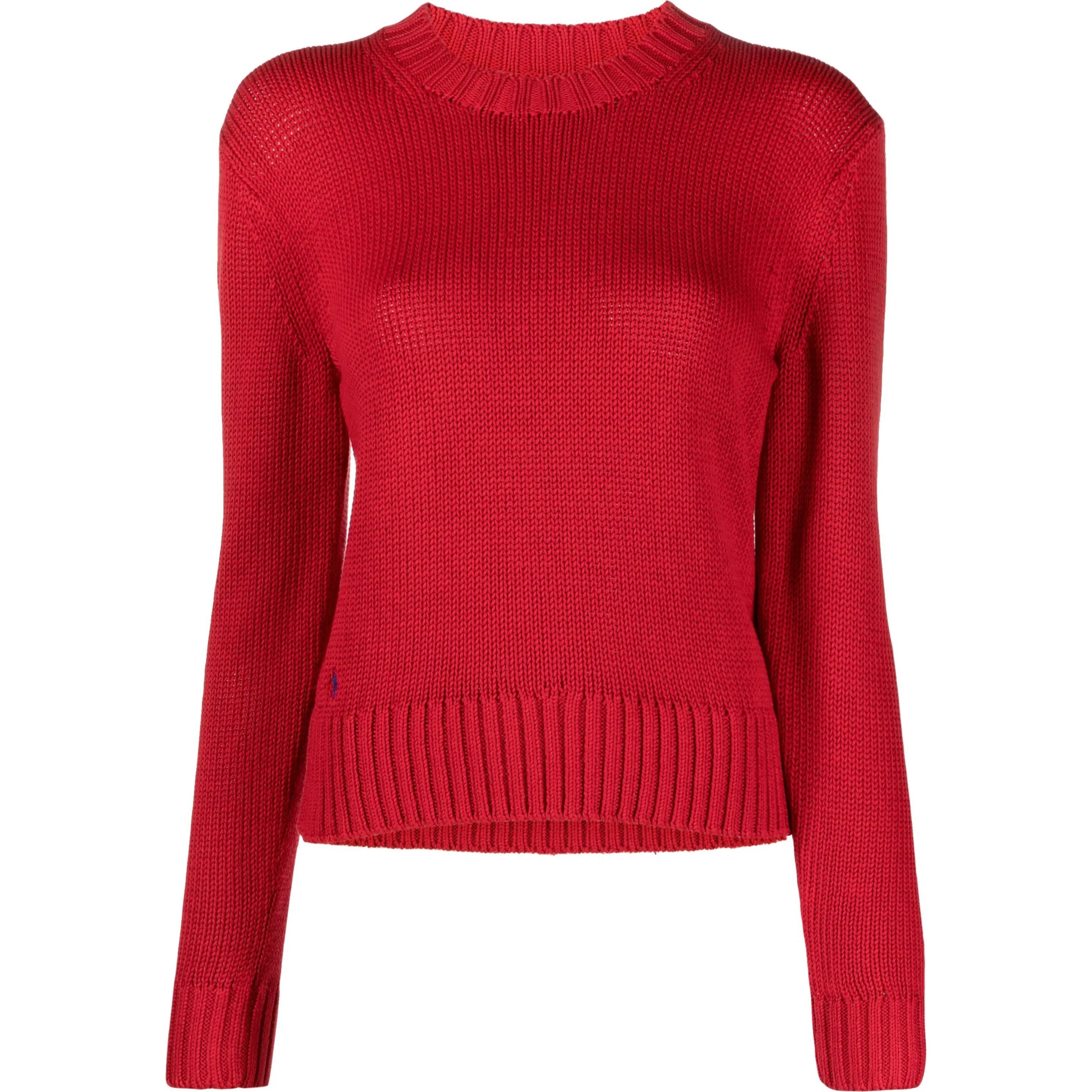 POLO RALPH LAUREN Megztinis moterims, Raudona, Long sleeve pullover