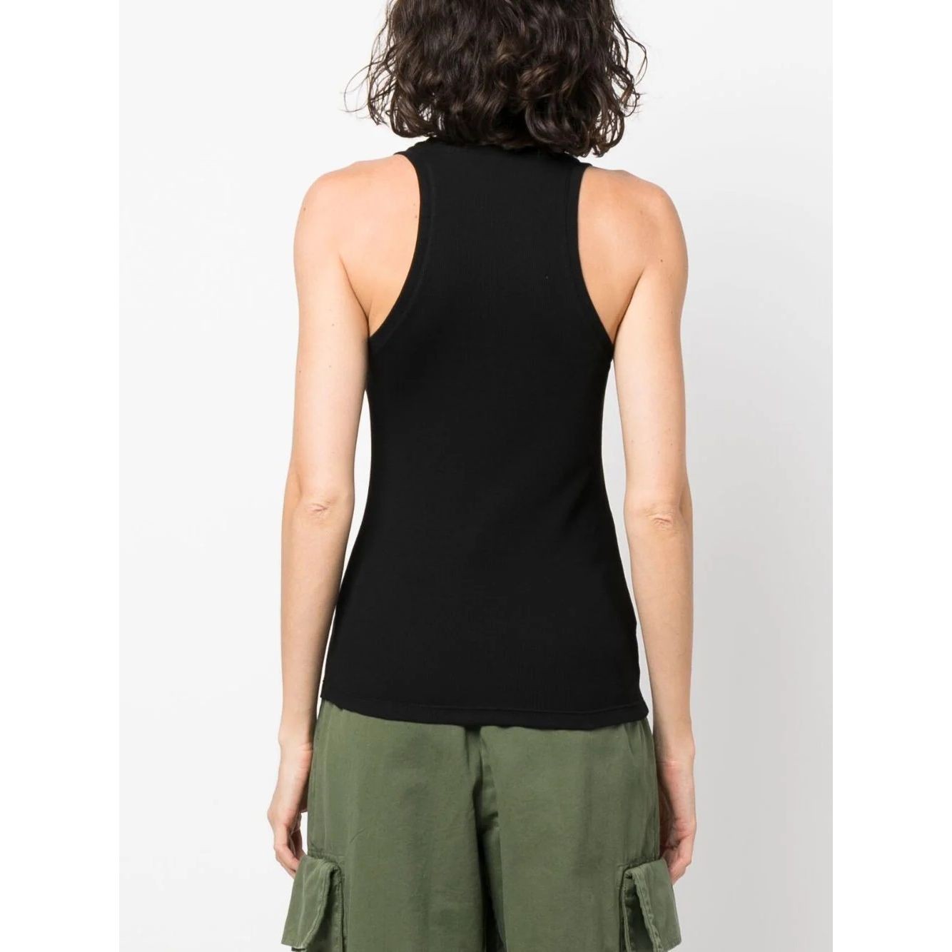 PINKO Marškiniai be rankovių moterims, Juoda, Distinto tank top 3