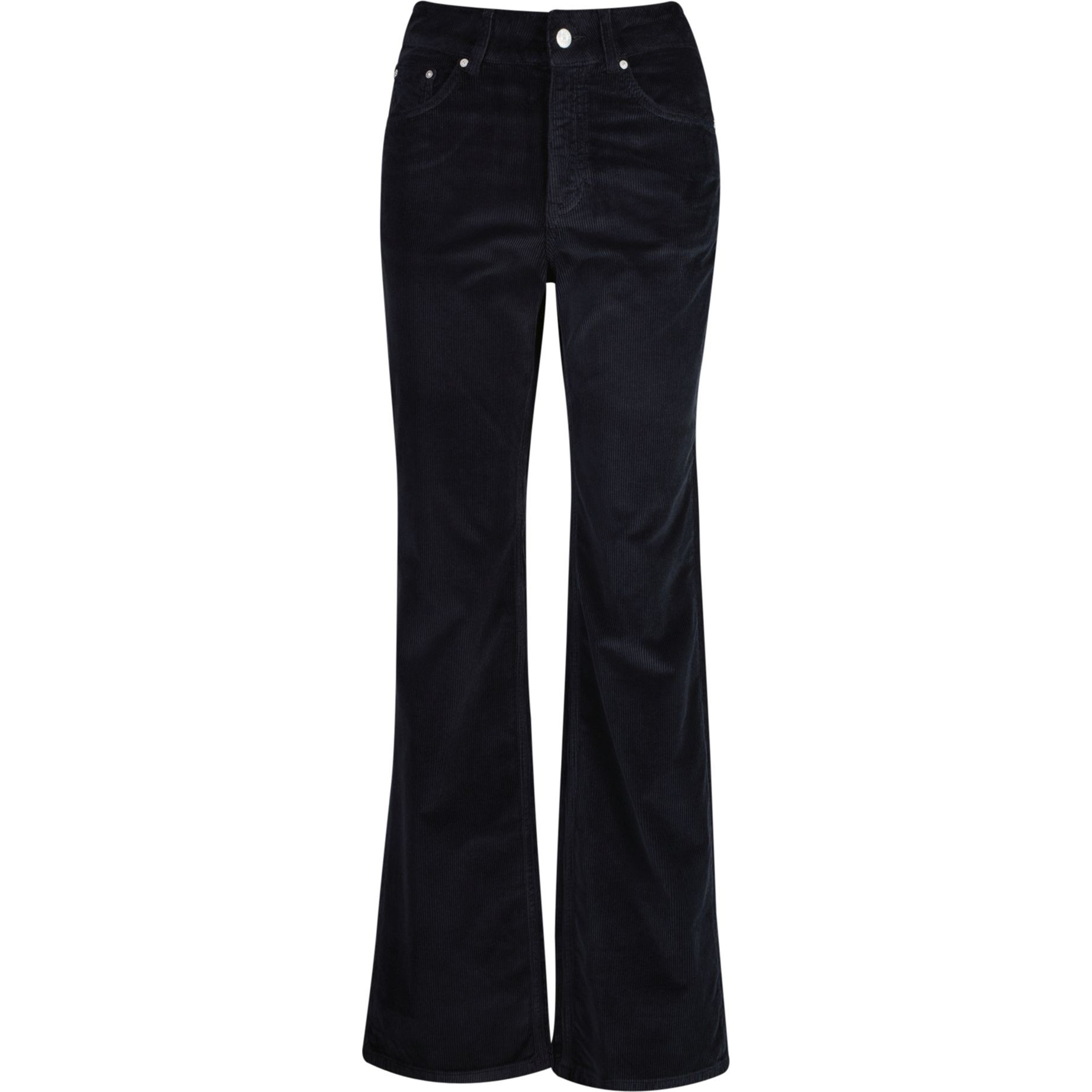 GANT Platėjantys džinsai moterims, Juoda, Corduroy flare Jeans 1