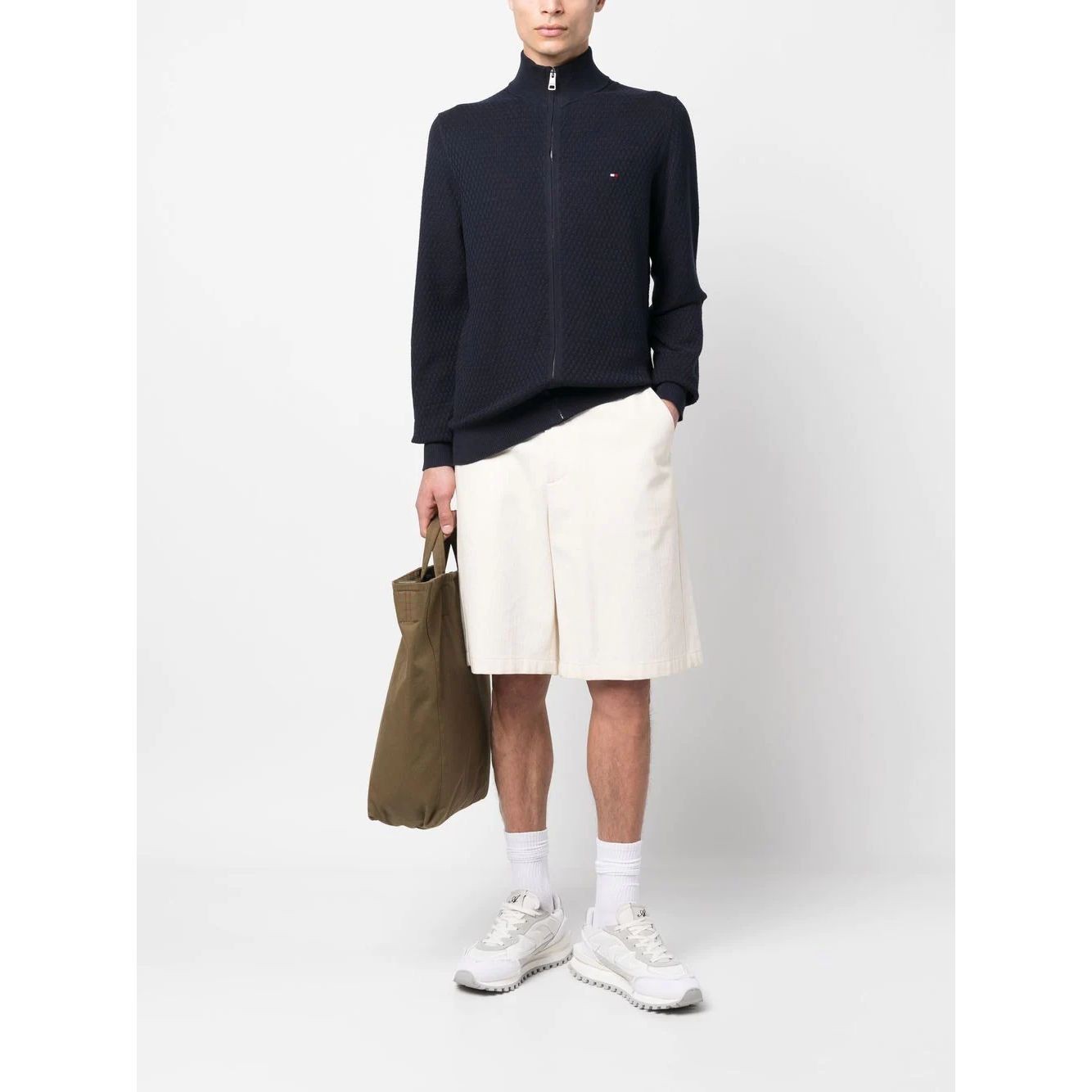TOMMY HILFIGER Lengva striukė vyrams, Mėlyna, Cross structure zip through 2