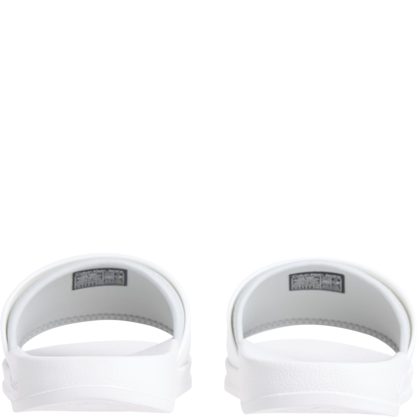 CALVIN KLEIN JEANS Guminės šlepetės vyrams, Balta, Slide rubber neopren 4