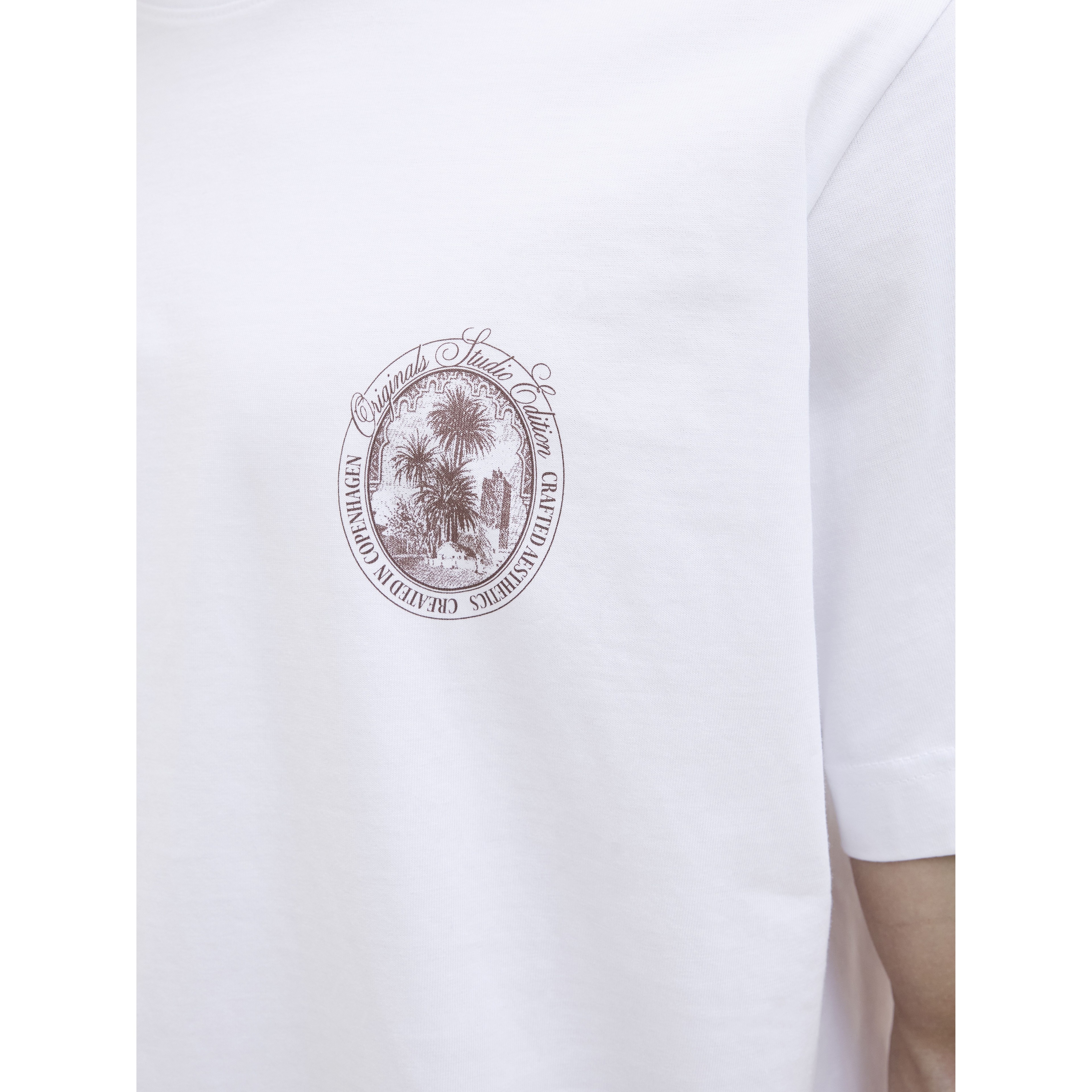 JACK & JONES Marškinėliai vyrams, Balta, Hydra back tee 6