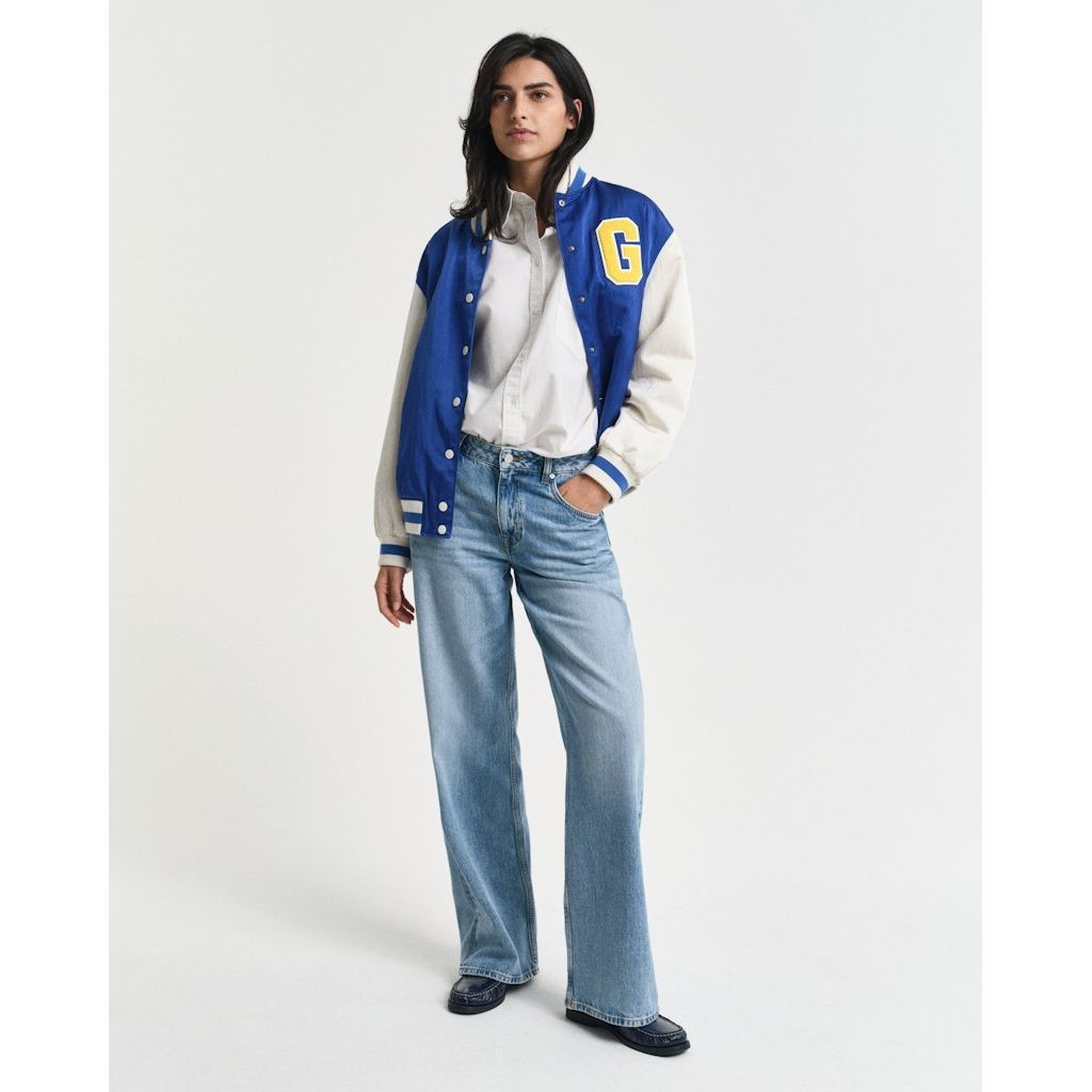 GANT Tiesūs džinsai moterims, Mėlyna, Rel straight jeans 5