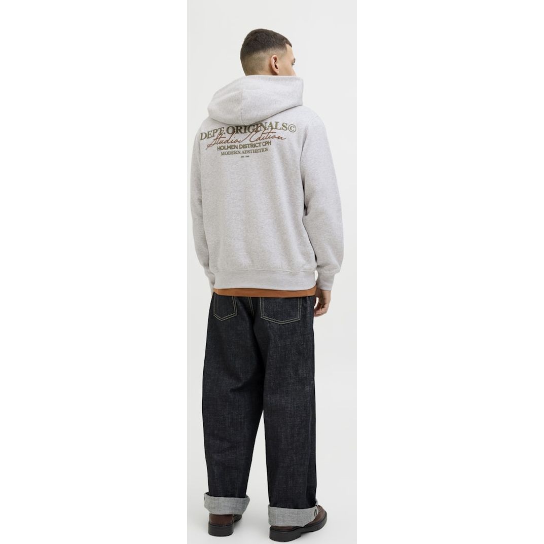 JACK & JONES Džemperis vyrams, Gray, Islington back sweat hood 3