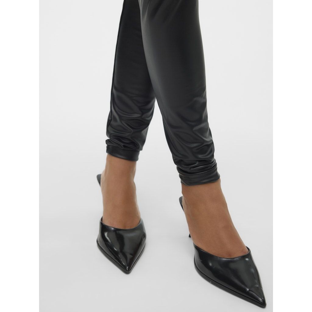 VERO MODA Odinės kelnės moterims, Juoda, Gana legging 2