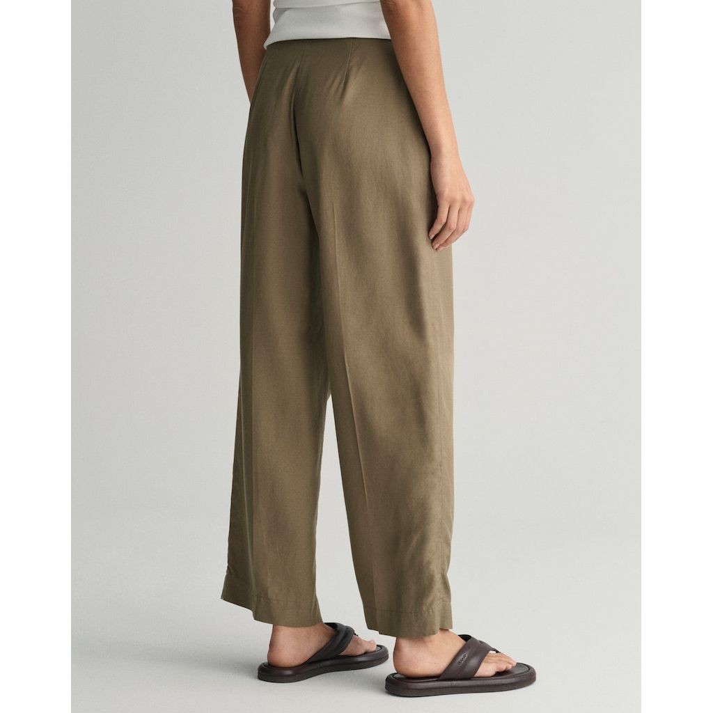 GANT Kelnės moterims, Ruda, REL TIE WAIST PANTS 3