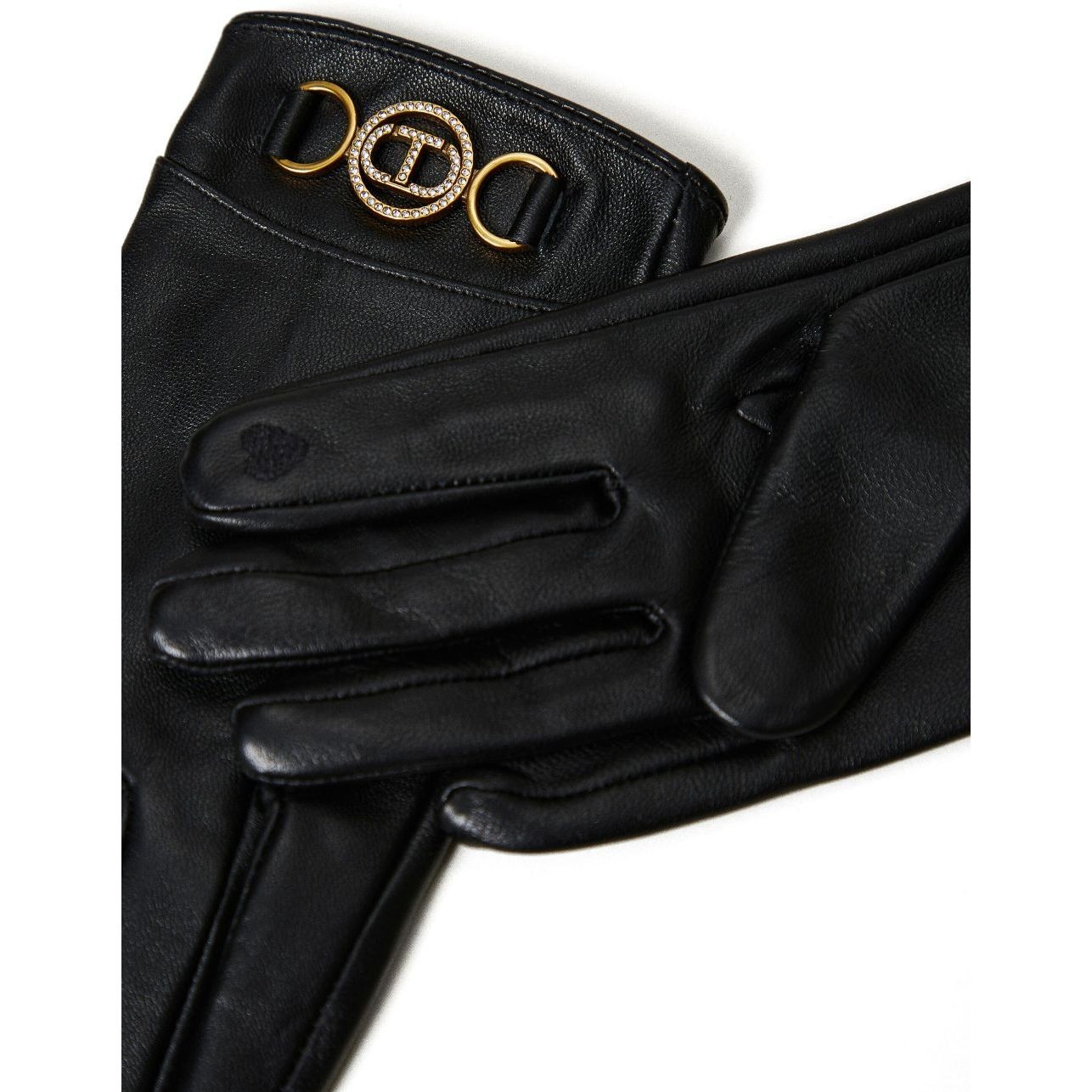 TWINSET Pirštuotos pirštinės moterims, Juoda, Gloves 2