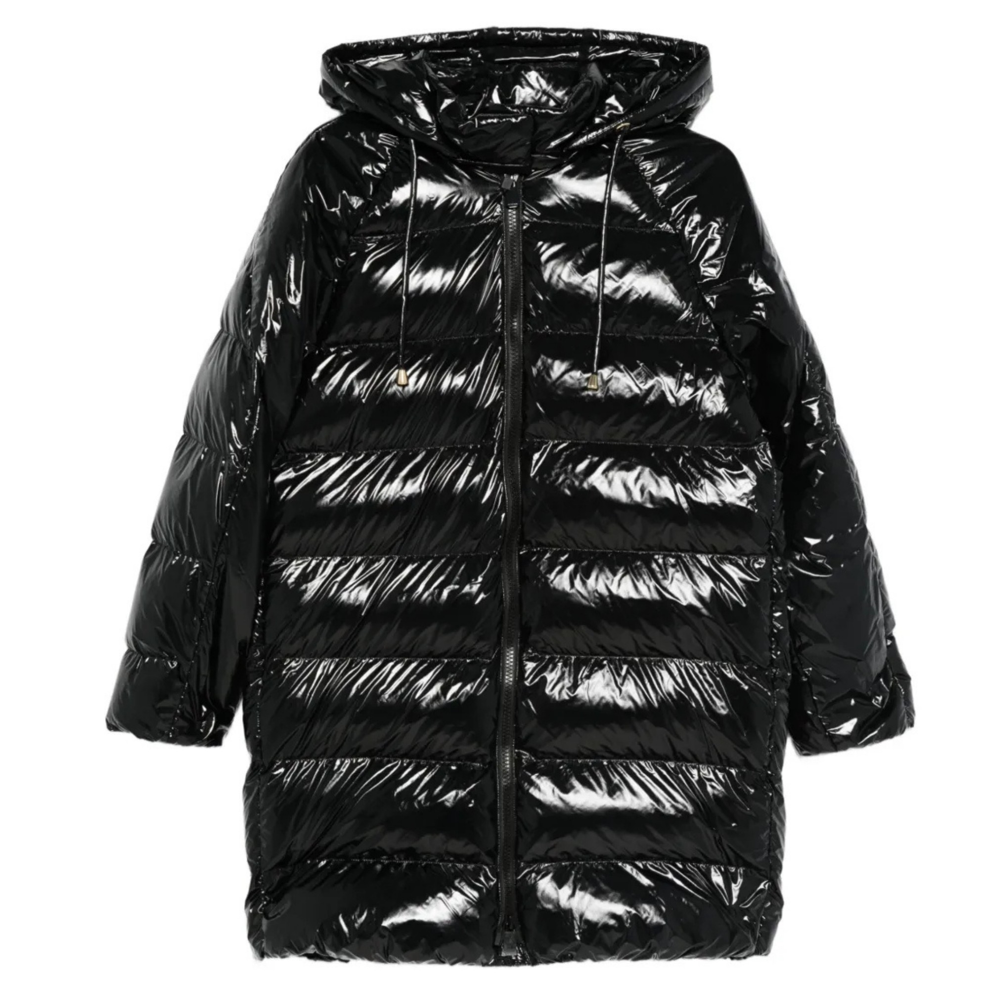 PINKO Pūkinė striukė moterims, Juoda, Burro quilted jacket 1