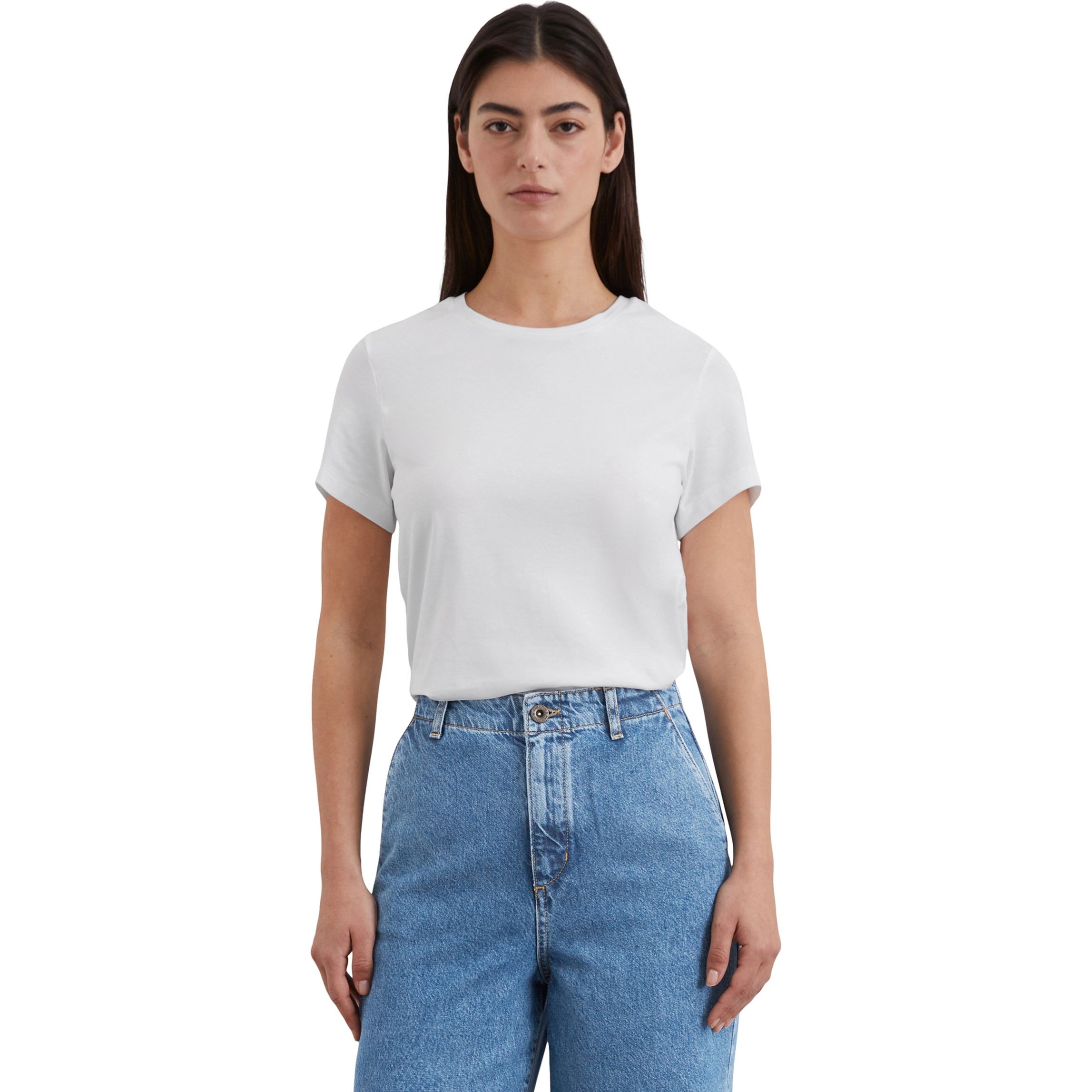 MARC O'POLO Marškinėliai trump. rankovėmis moterims, Balta, Tshirts sh 503200151095 2