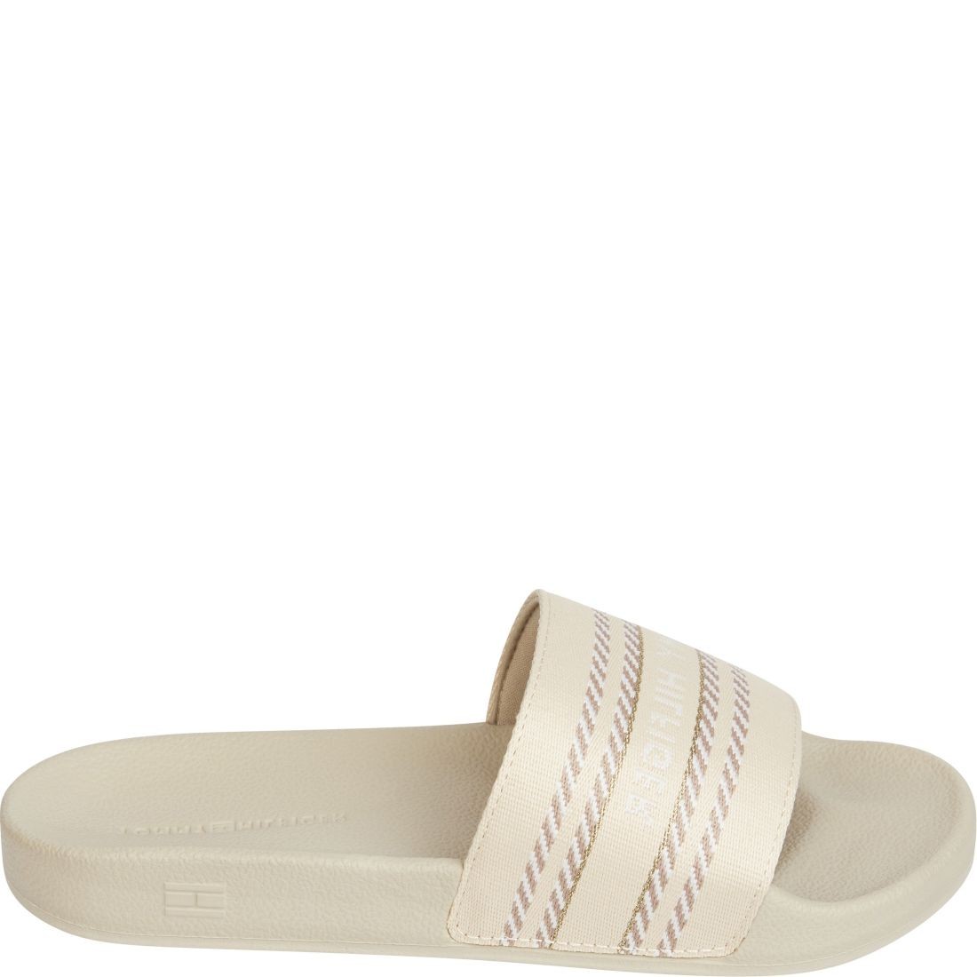 TOMMY HILFIGER Šlepetės moterims, Žalia, Webbing slide 1