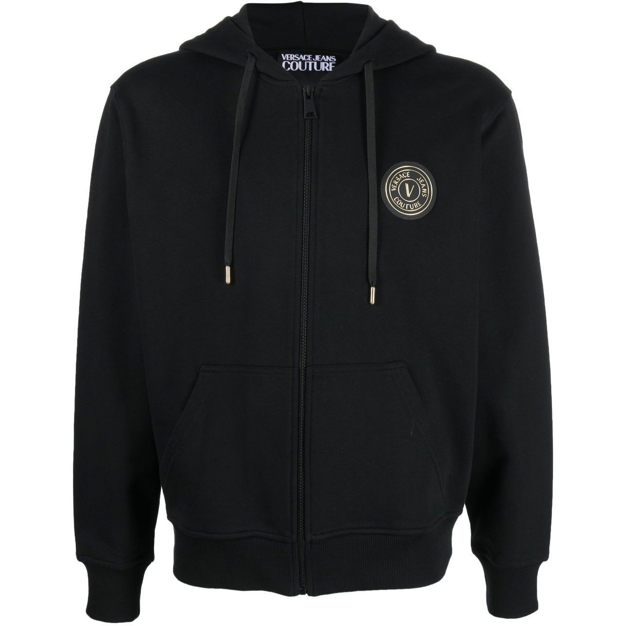 VERSACE JEANS CUTURE Džemperis vyrams, Juoda, Patch sweatshirts