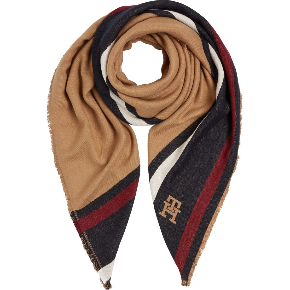 TOMMY HILFIGER Šalikas moterims, Ruda, Feminine large square scarf 1