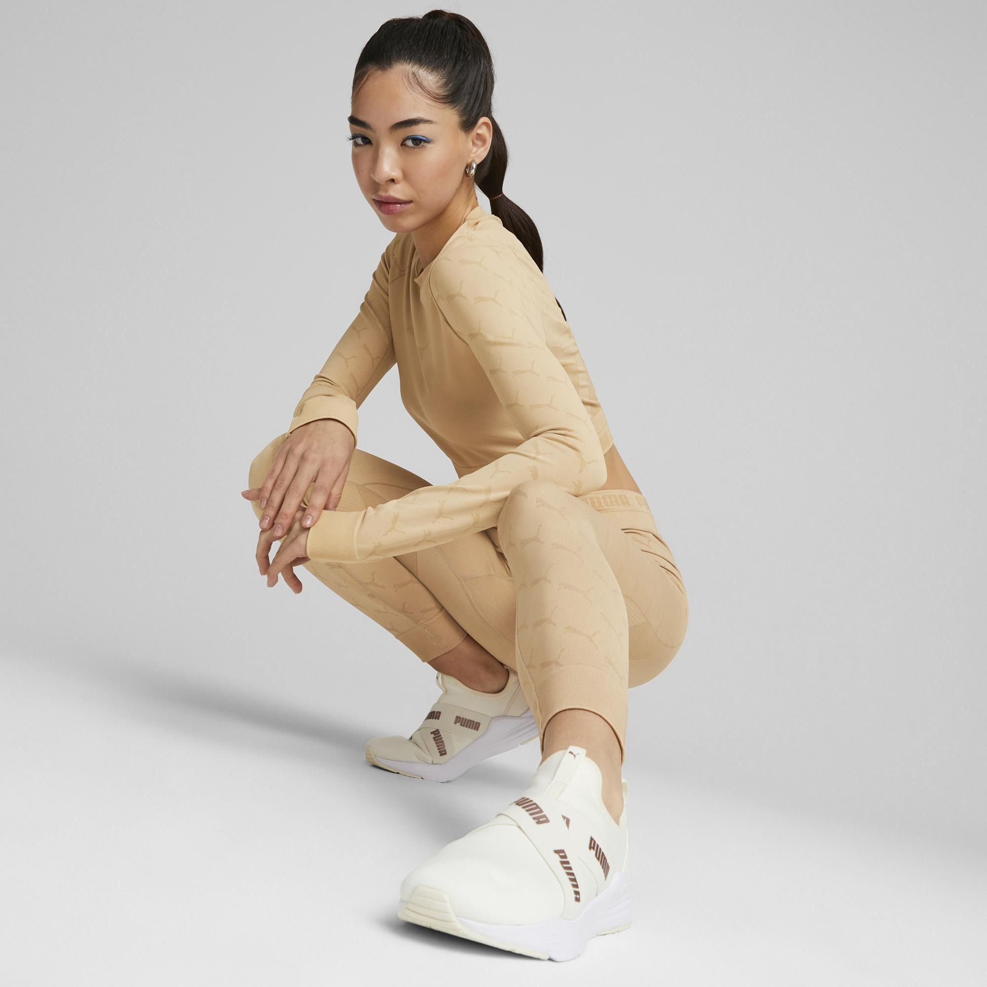 PUMA Sportiniai bateliai moterims, Smėlio, Wired Run Slipon sport shoe 8