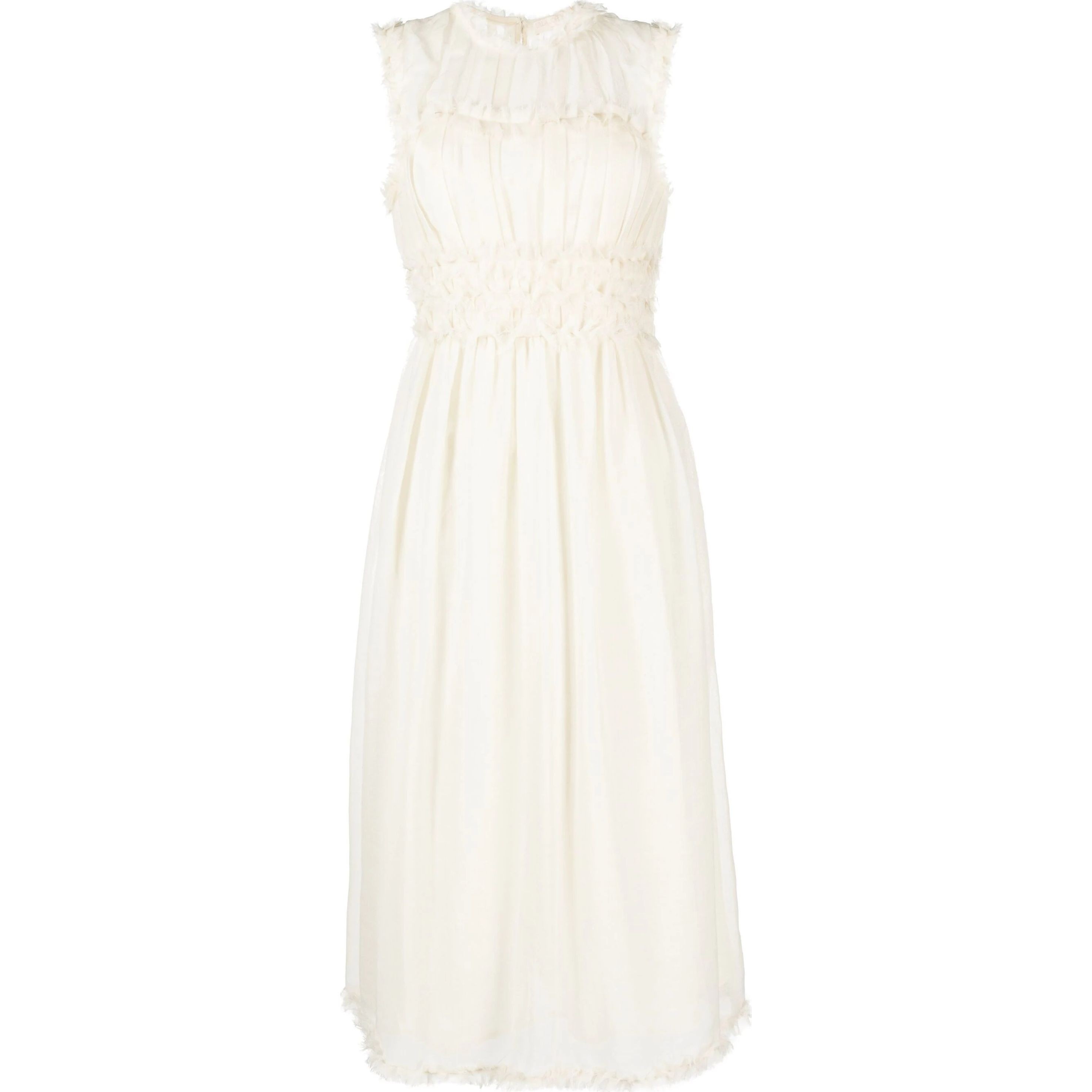 ULLA JOHNSON Midi suknelė moterims, Balta, Aberdeen Dress