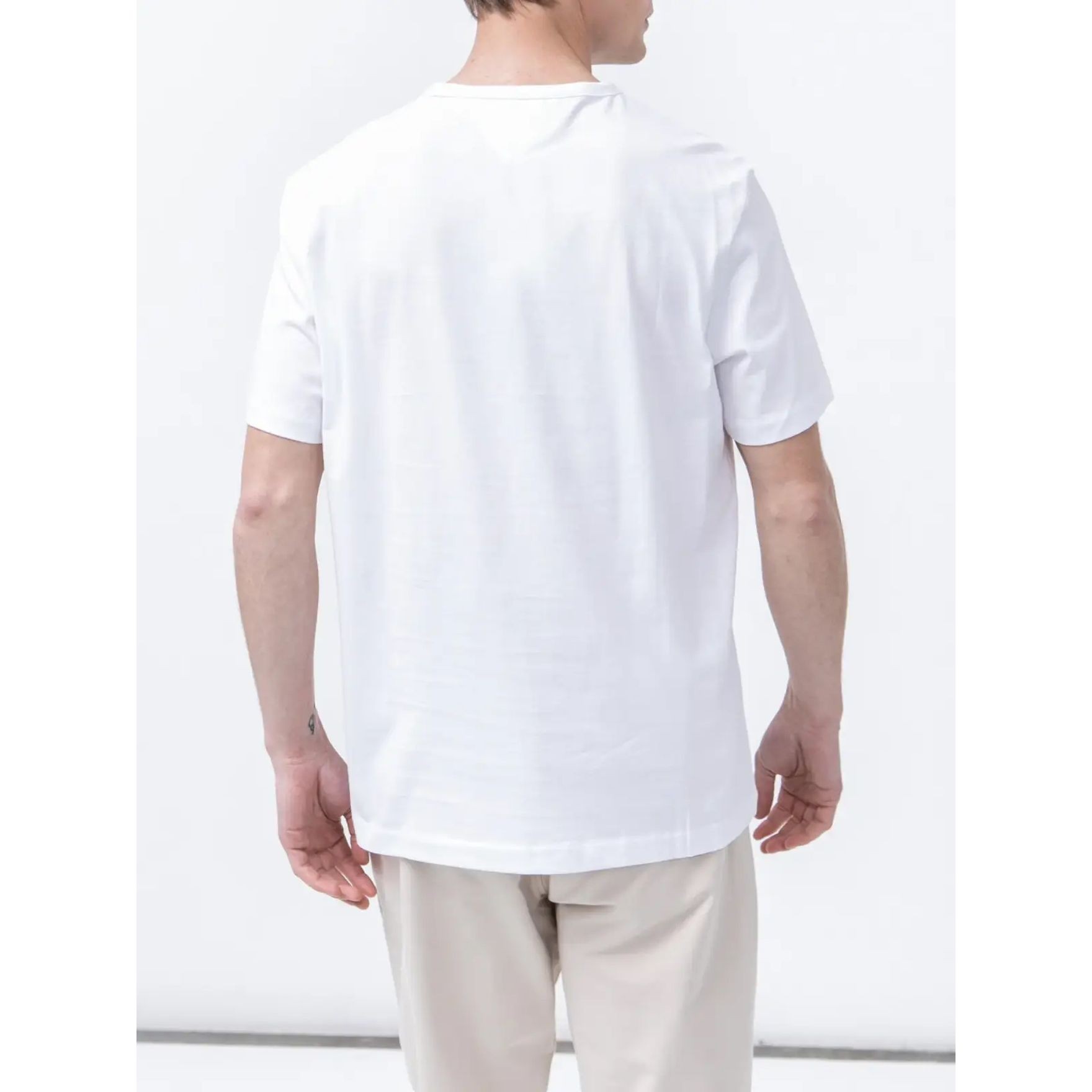 TOMMY HILFIGER Marškinėliai trump. rankovėmis vyrams, Balta, 1985 tee 4