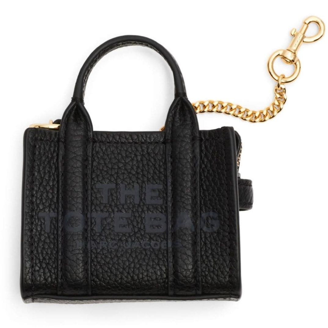 MARC JACOBS Pirkinių krepšys moterims, Juoda, The nano tote charm 1