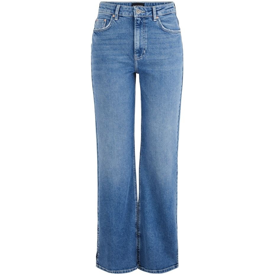 PIECES Regular džinsai moterims, Mėlyna, PCLEAH HW WIDE DENIM 1