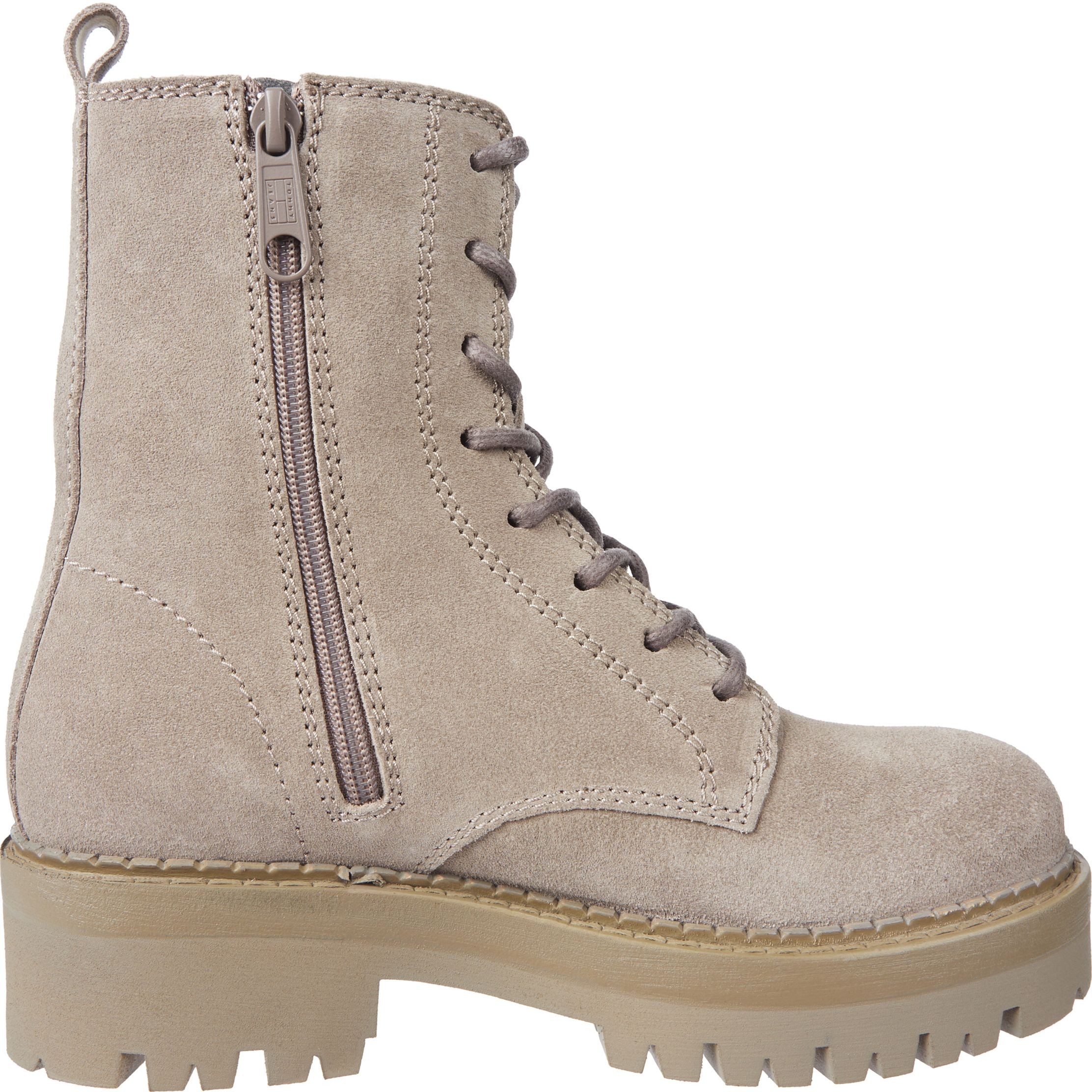 TOMMY JEANS Aulinukai moterims, Smėlio, Urban lace up booties 4