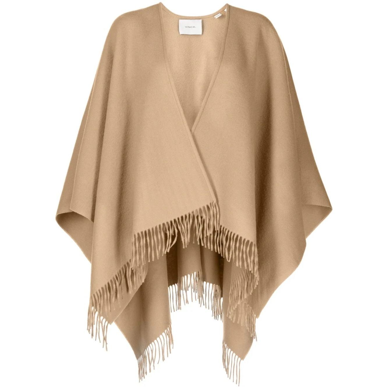 VINCE Pončas moterims, Ruda, Cashmere blend face solidcape 1