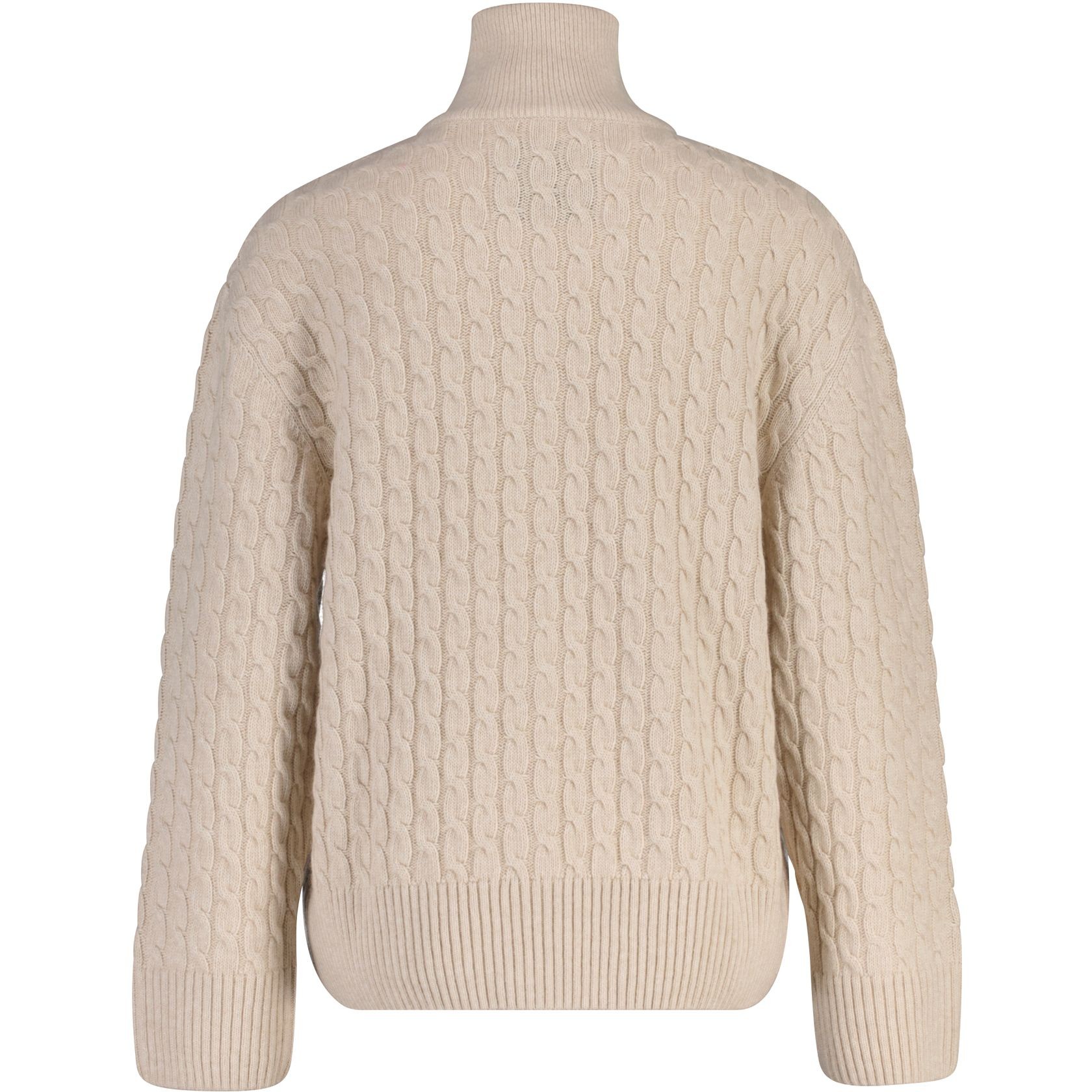 GANT Kardiganas moterims, Smėlio, cable knit zip cardigan 2