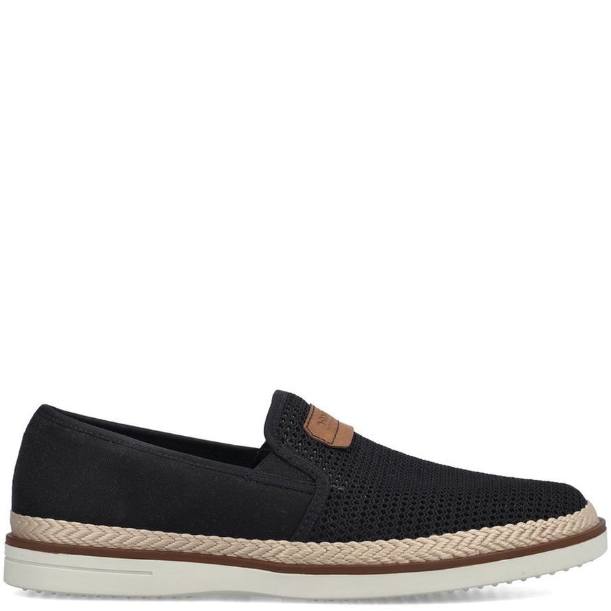 RIEKER Laisvalaikio bateliai vyrams, Juoda, LEISURE 4