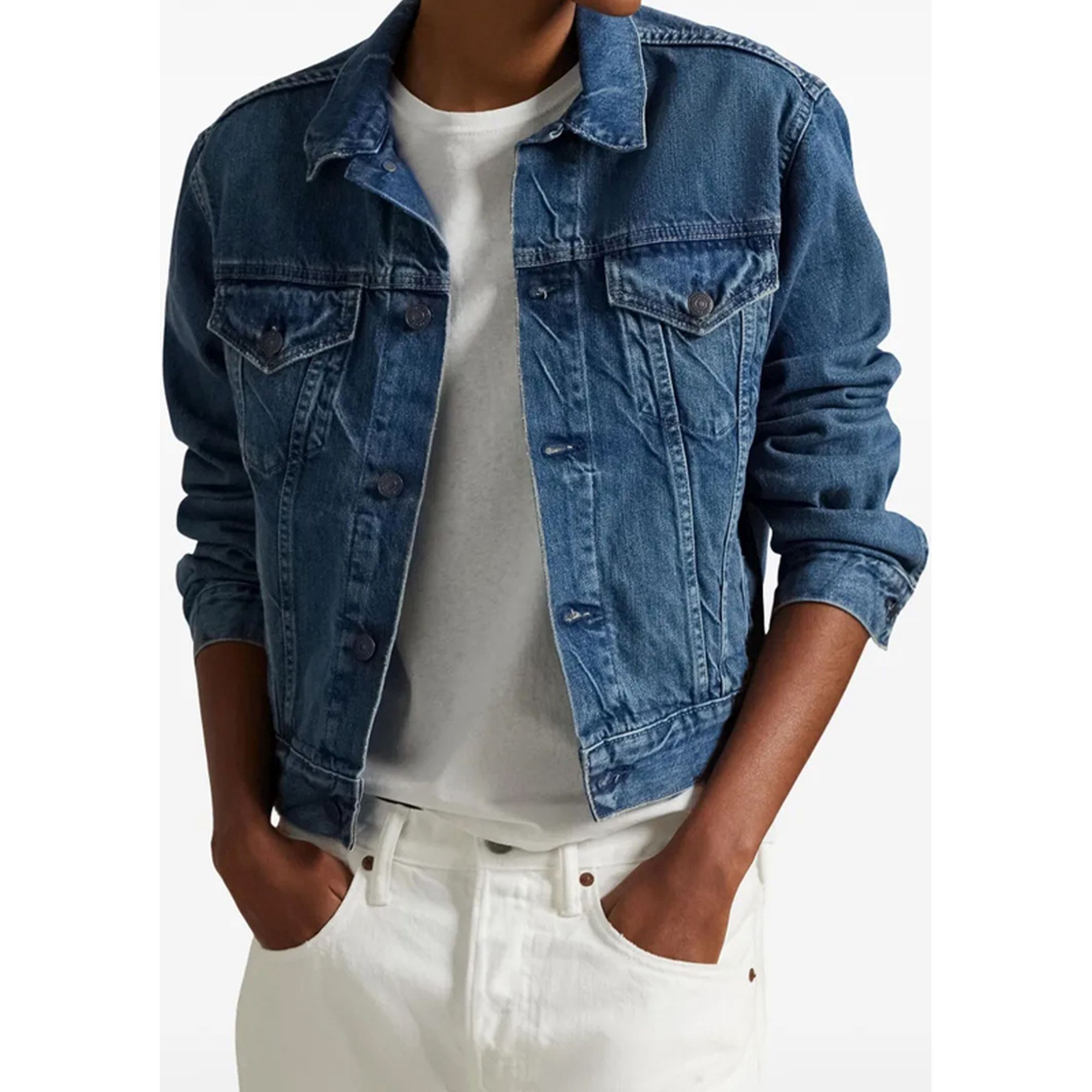 POLO RALPH LAUREN Džinsinis švarkas moterims, Mėlyna, Standard-trucker jacket 2