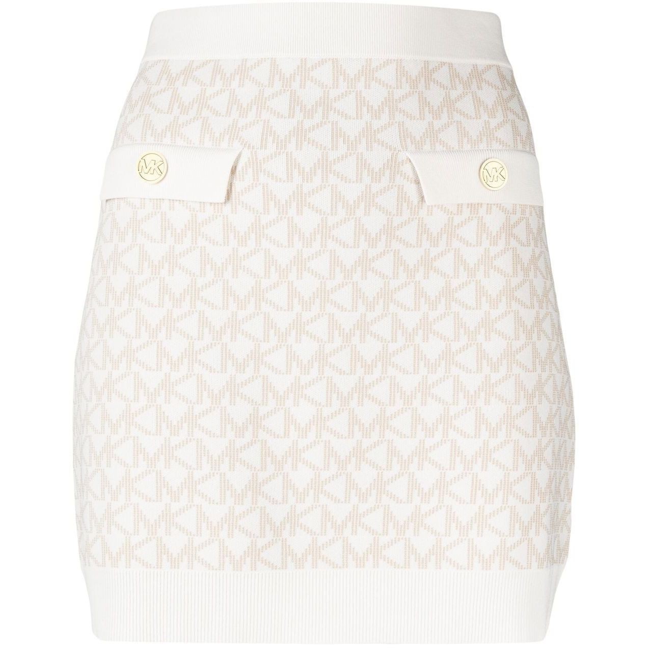 MICHAEL KORS Mini sijonas moterims, Pilka, Eco MK dot mini skirt 1