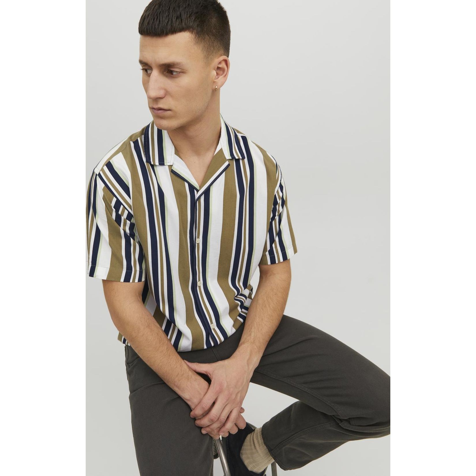 JACK & JONES Marškiniai vyrams, Žalia, JPRBLATROPIC RE 2