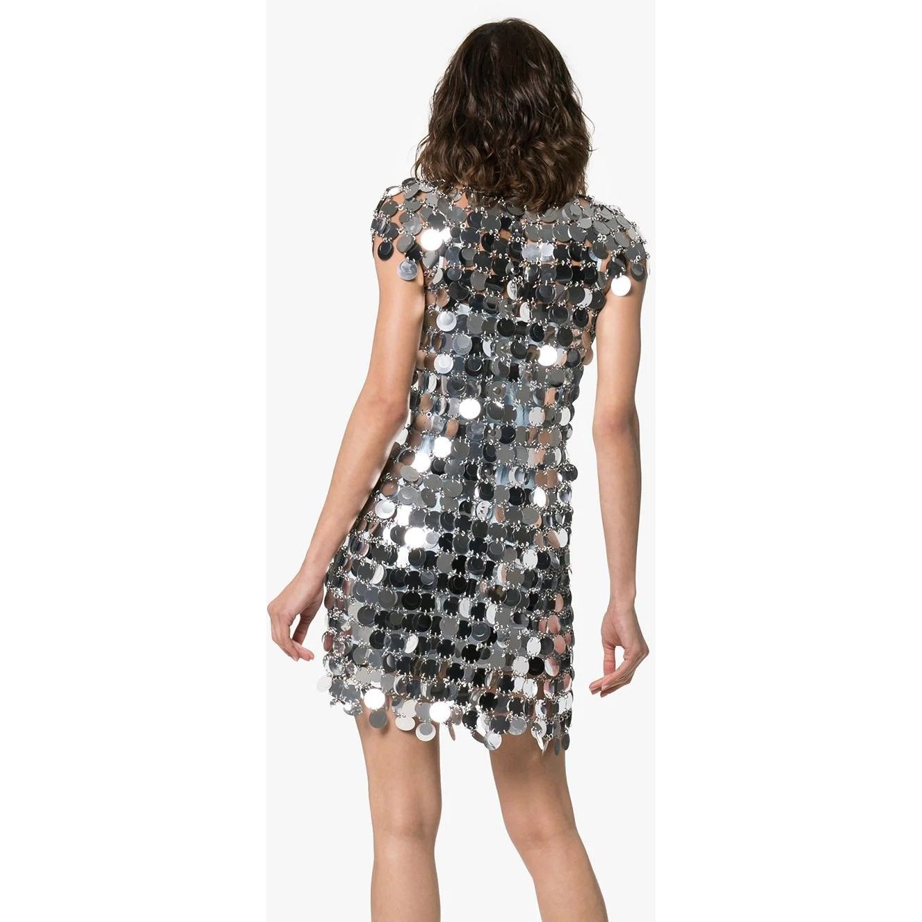 PACO RABANNE Midi suknelė moterims, Sidabrinė, Robe dress 3