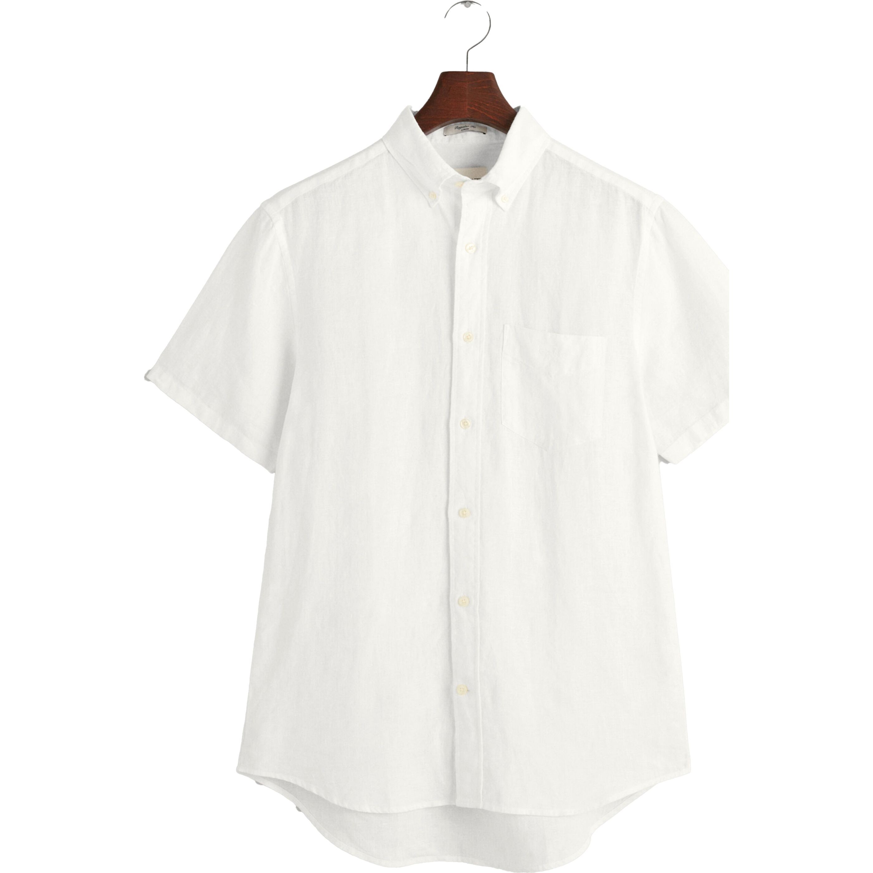 GANT Marškiniai vyrams, Balta, REG LINEN SS SHIRT 1