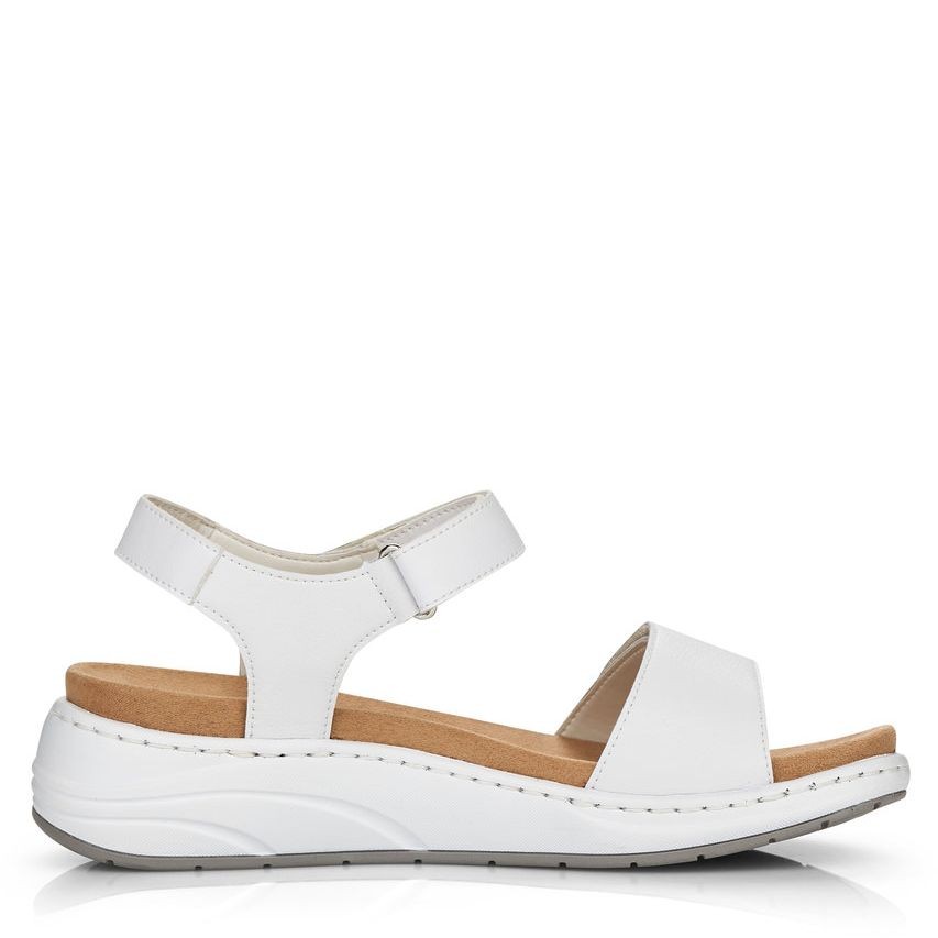 RIEKER Basutės moterims, Balta, SANDALS 3