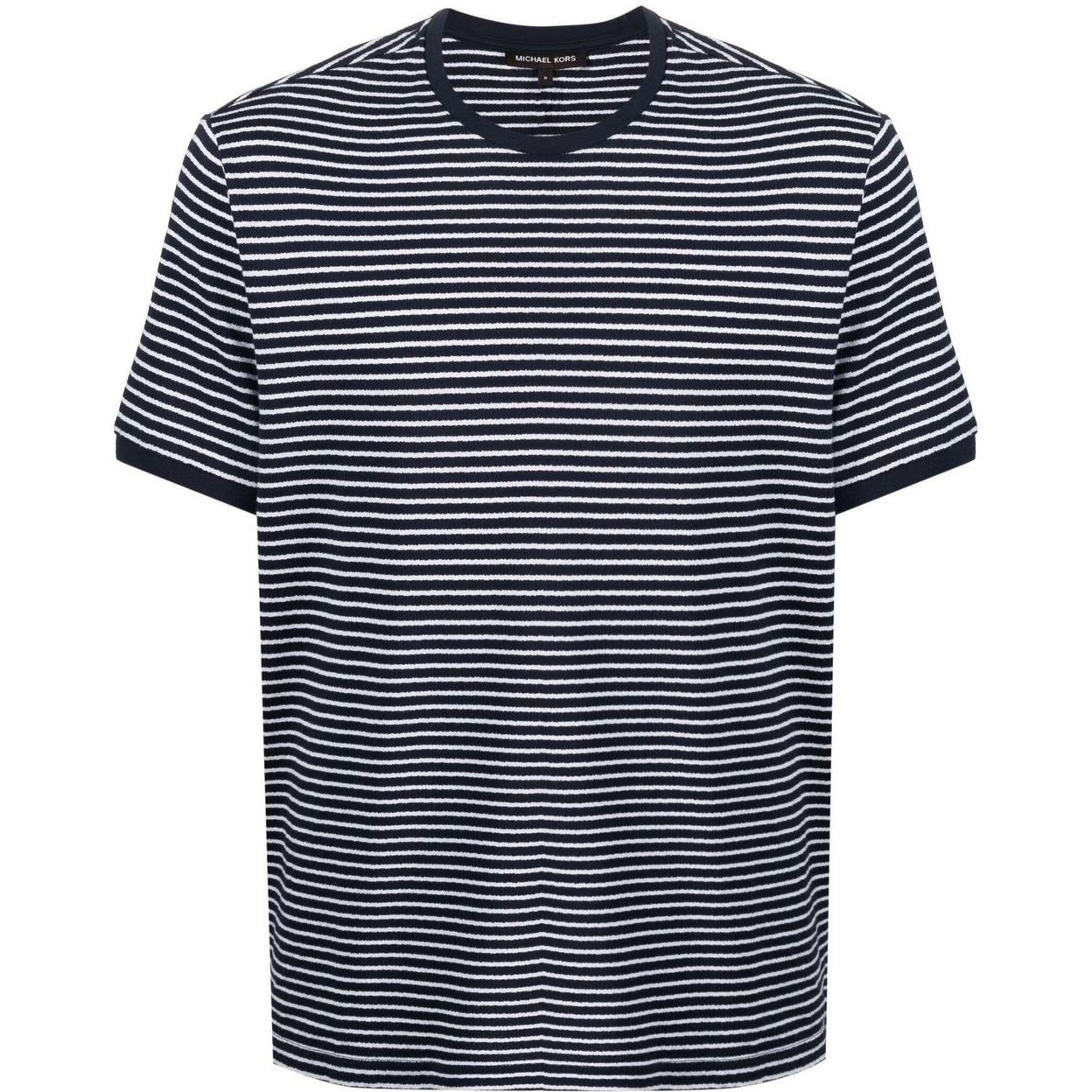 MICHAEL KORS Marškinėliai trump. rankovėmis vyrams, Mėlyna, Feeder cotton silk tee 1