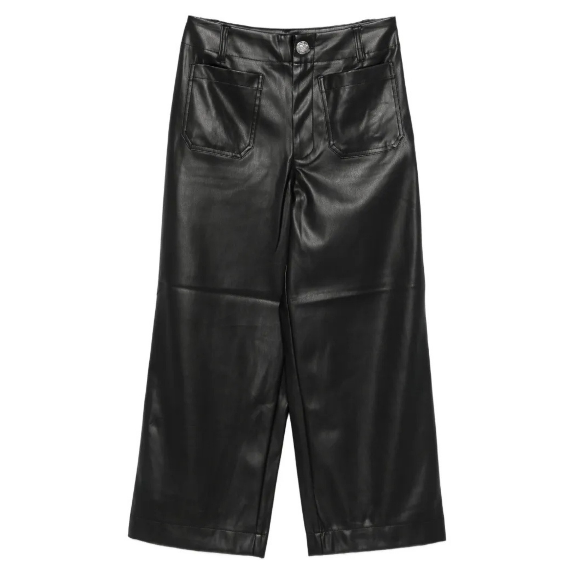 DKNY Kelnės moterims, Juoda, High rise cropped pants 1