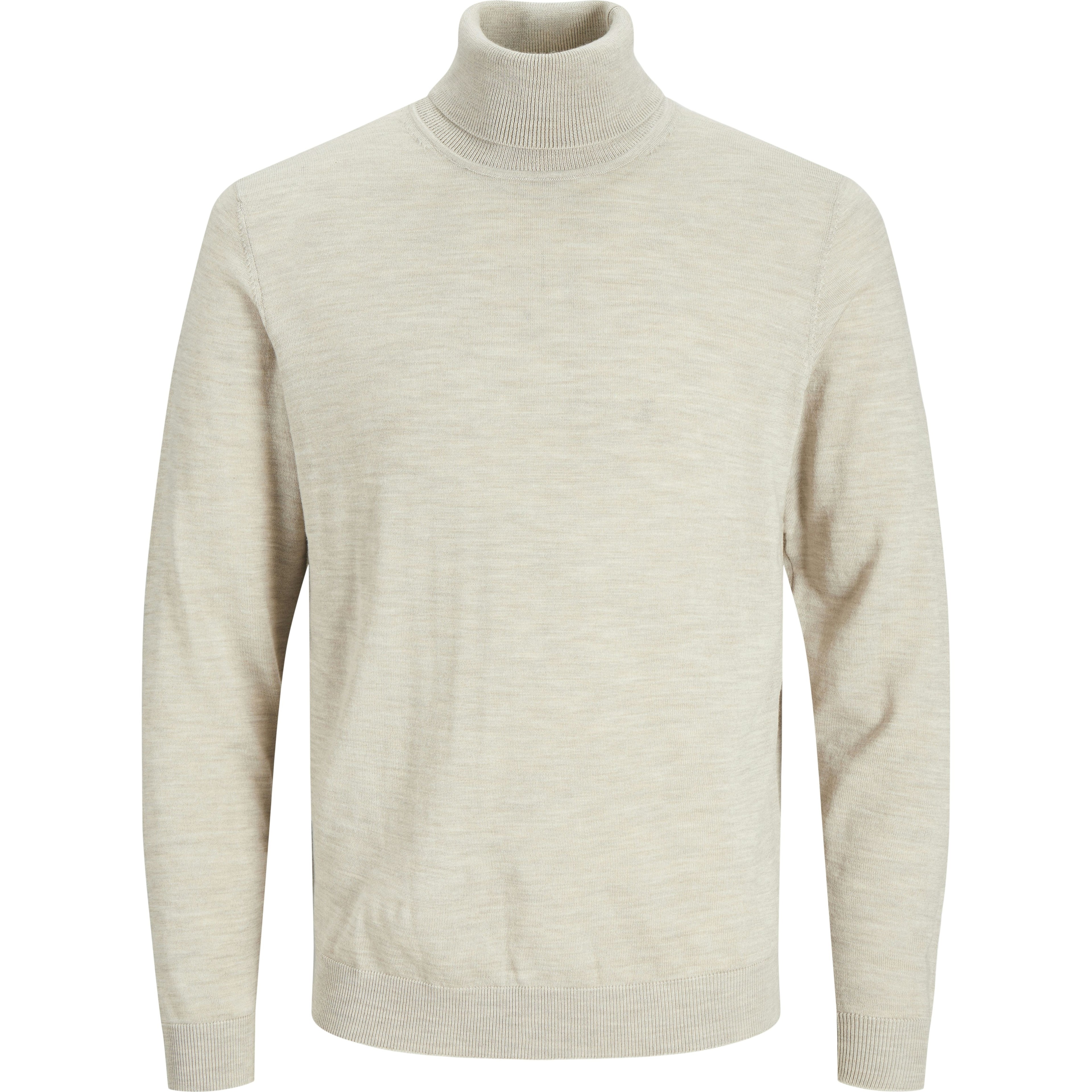 JACK & JONES Megztinis su kaklu vyrams, Smėlio, Merino knit roll neck