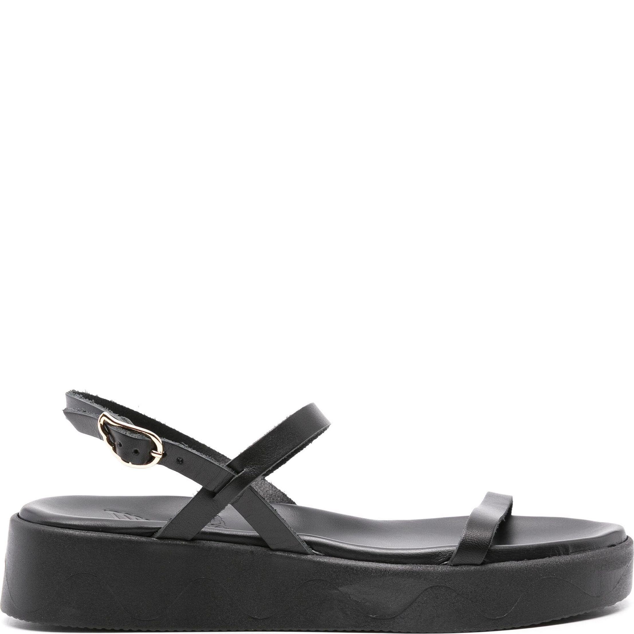 ANCIENT GREEK SANDAL Basutės moterims, Juoda, Evriali vachetta sandals 2