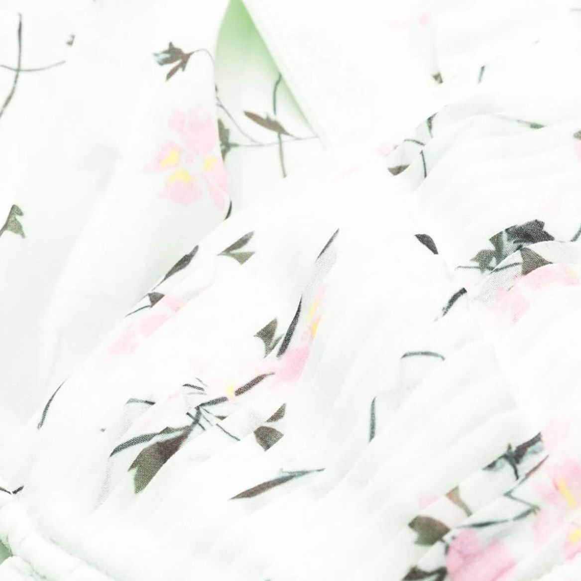 SELF PORTRAIT Mini suknelė moterims, Žalia, Green floral print mini dress 4