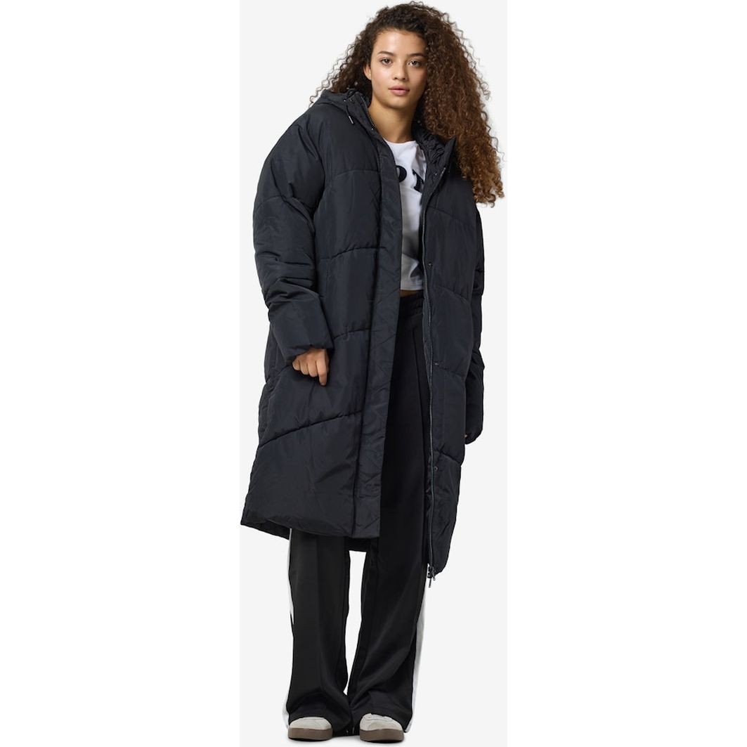 NOISY MAY Pūkinis paltas moterims, Juoda, Tenna long jacket 5