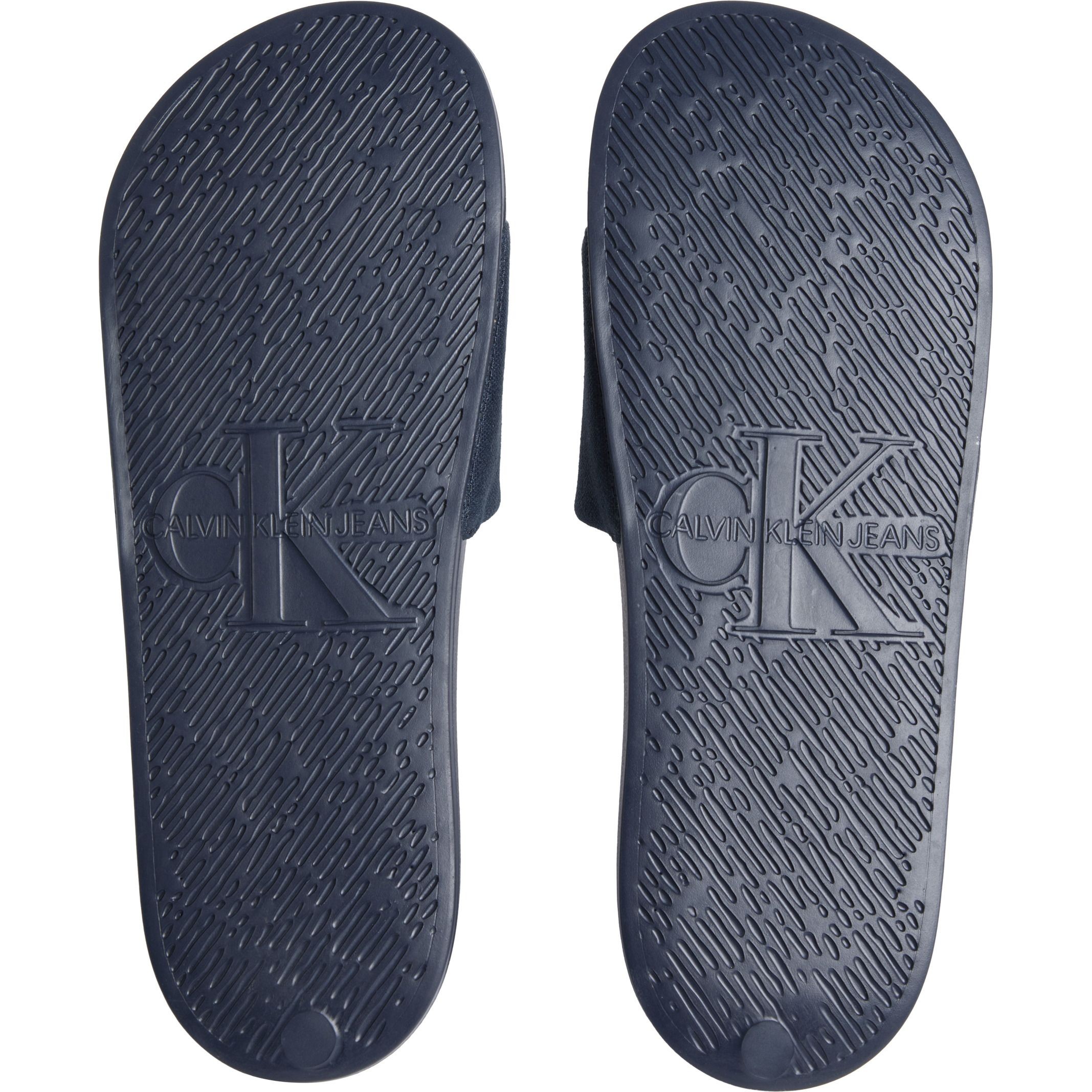 CALVIN KLEIN JEANS Guminės šlepetės vyrams, Mėlyna, Slide monogram 5