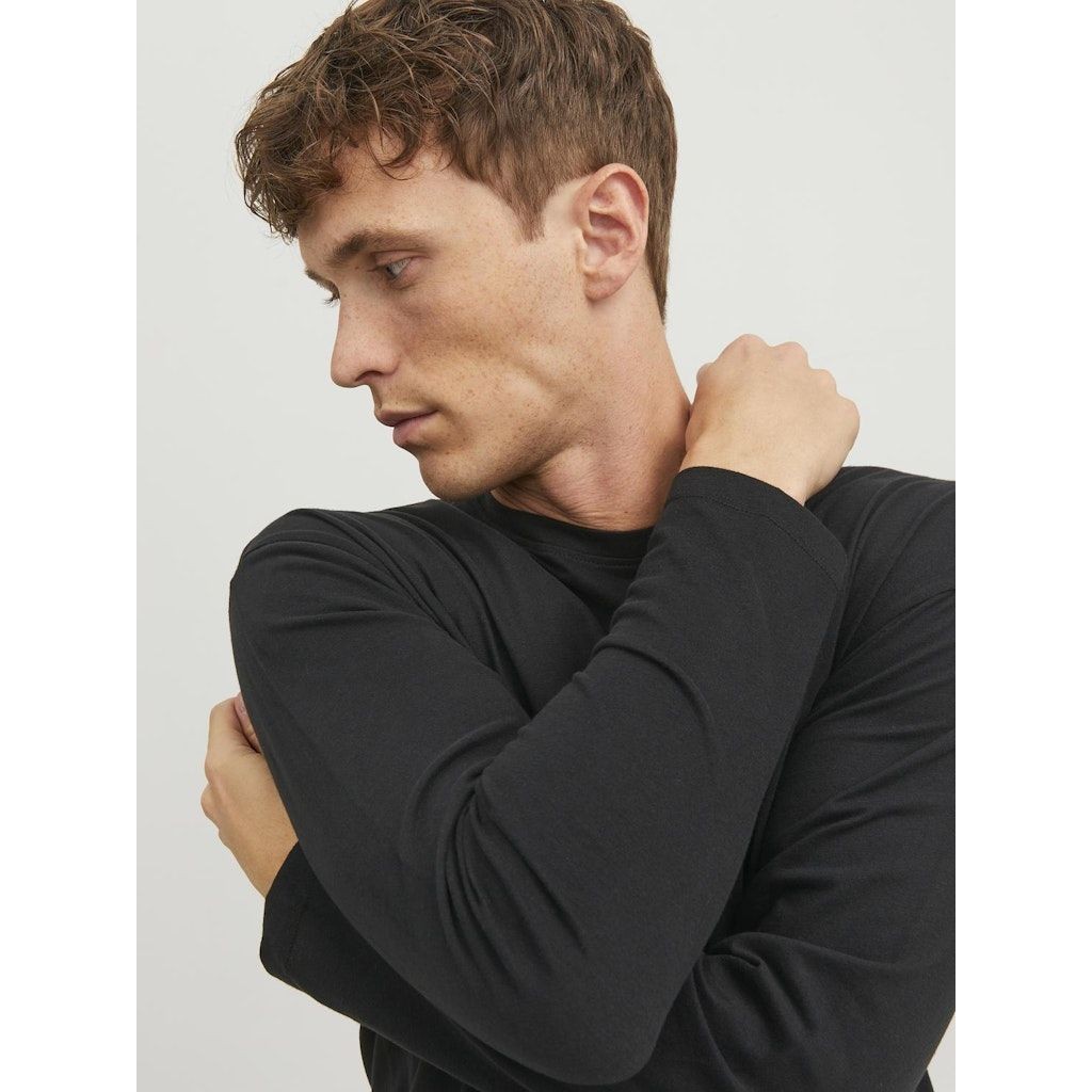JACK & JONES Marškinėliai ilgom. rankovėmis vyrams, Juoda, Noa tee o-neck 5