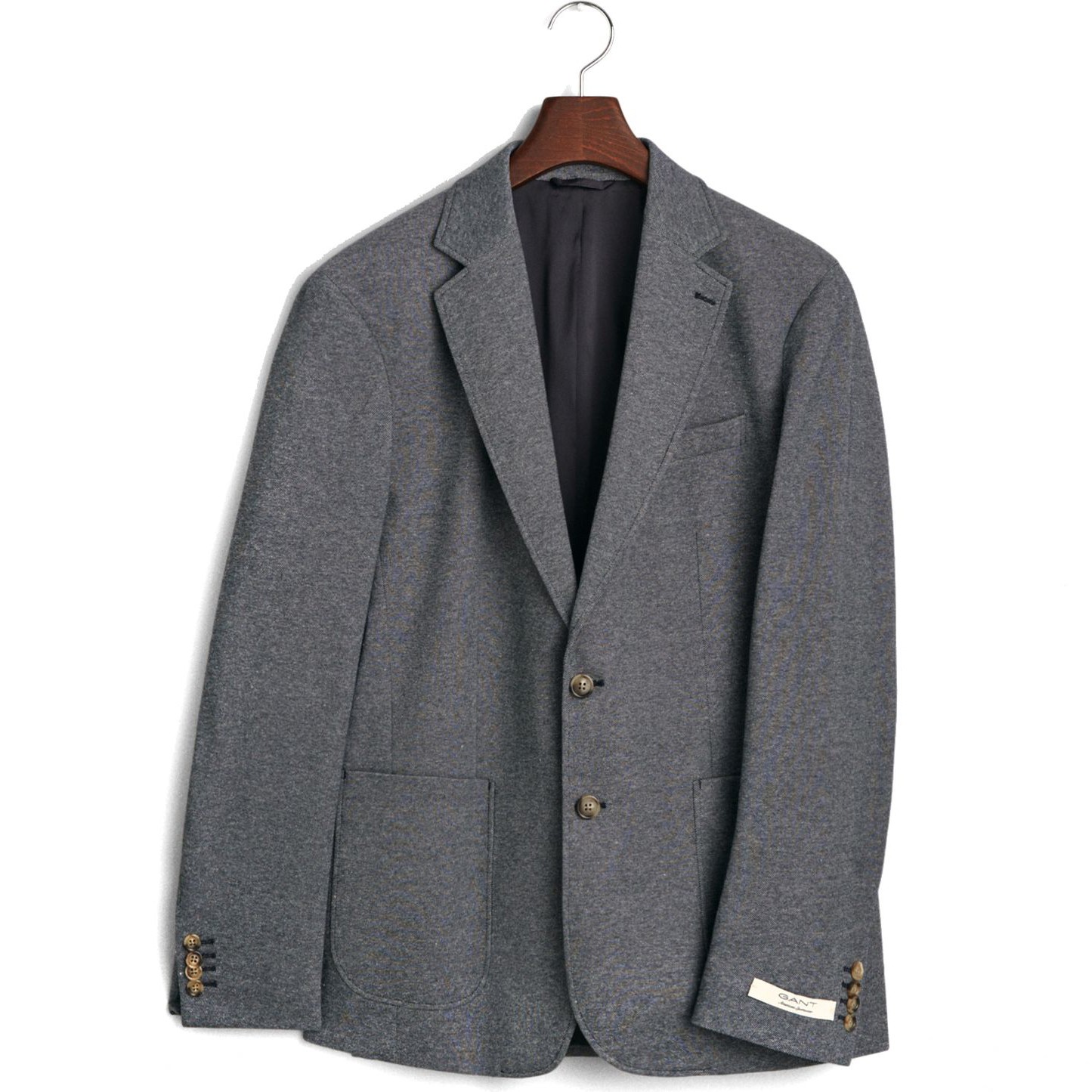 GANT Švarkas vyrams, Mėlyna, Slim two-tone jersey blazer 1