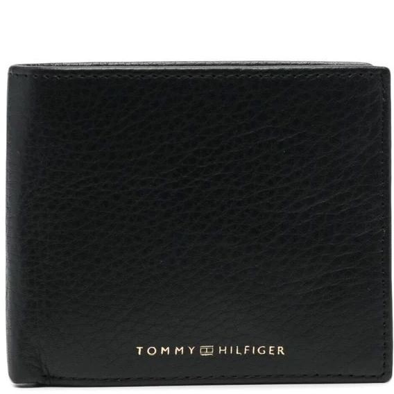 TOMMY HILFIGER Piniginė vyrams, Juoda, TH PREMIUM CC FLAP AND COIN 1