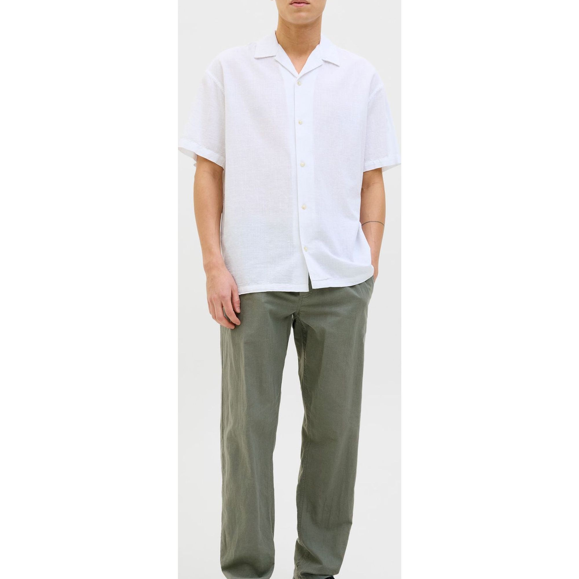 JACK & JONES Kelnės vyrams, Chaki, Kane summer linen 5