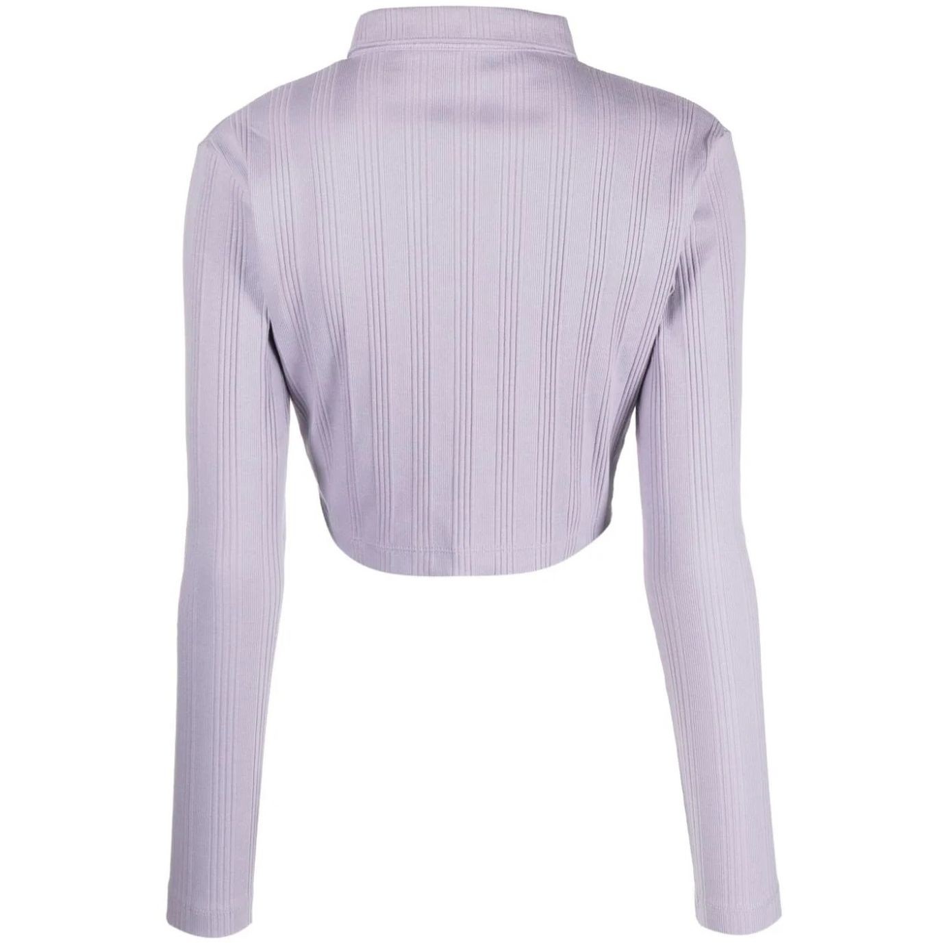 CALVIN KLEIN JEANS Marškiniai ilgomis rankovėmis moterims, purple, Badge elongated rib shirt 2