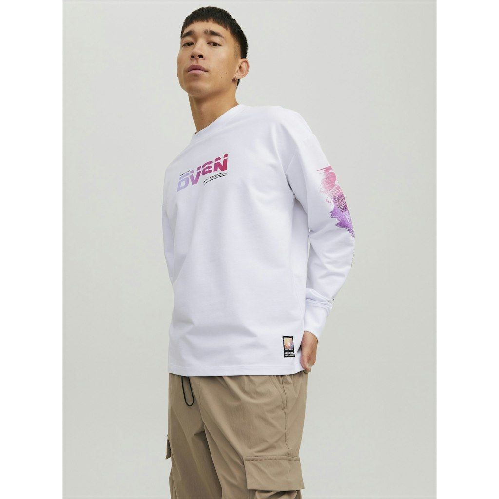 JACK & JONES Särgid vyrams, Valge, JCODIGITAL SWEAT CREW 2