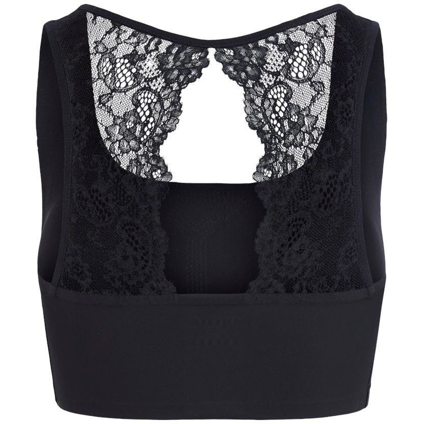 PIECES Liemenėlė moterims, Juoda, PCSEMILLA LACE TOP 2