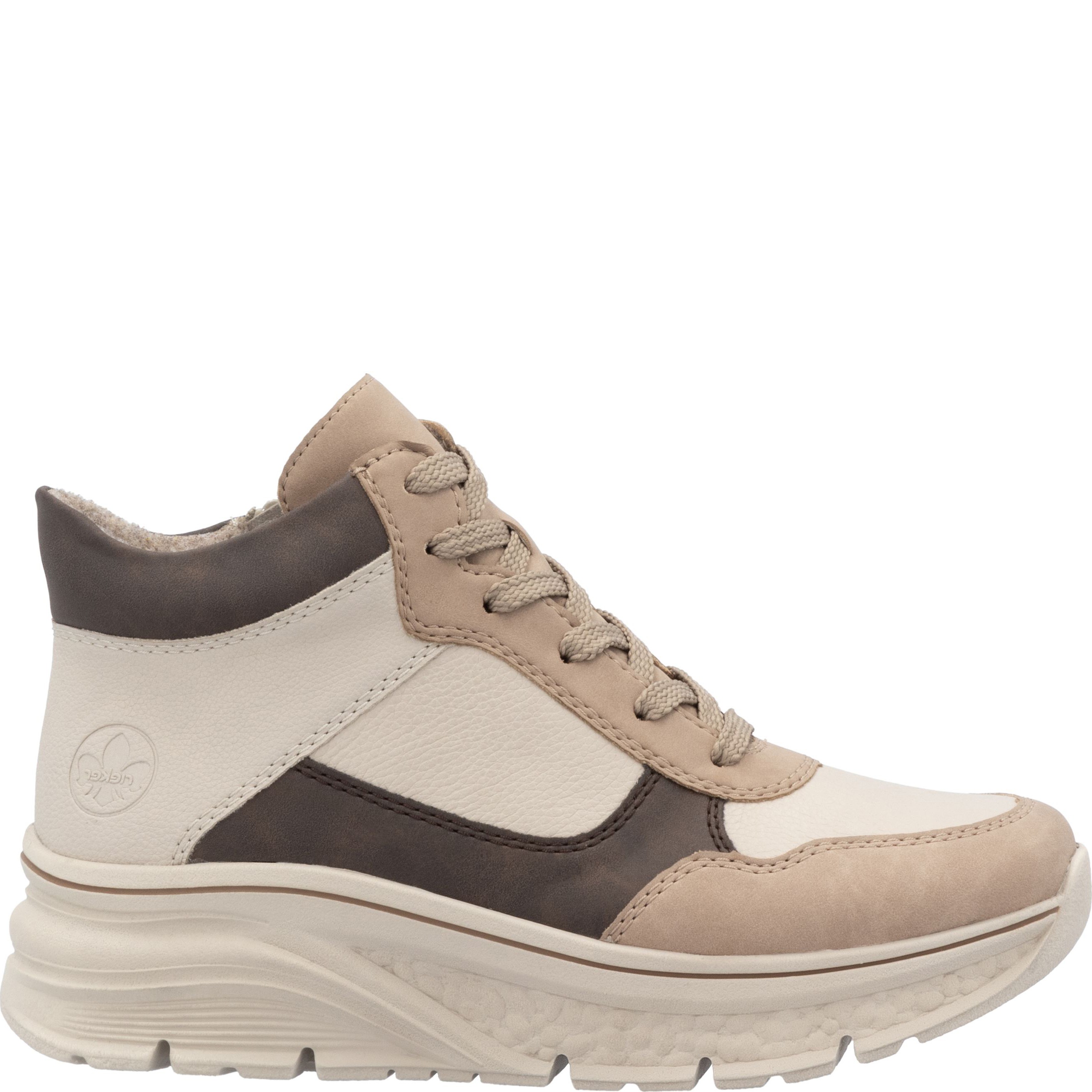 RIEKER Aulinukai moterims, Smėlio, Ladies mid height boots 4
